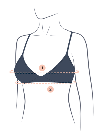 Bra measurement diagram