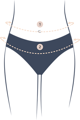 Waist measurement diagram