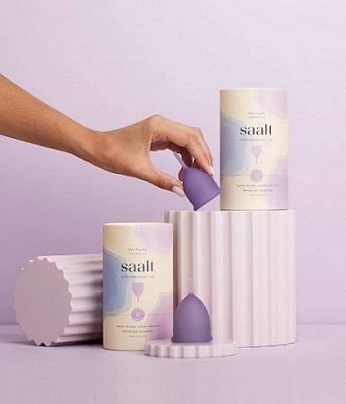 Saalt Soft menstrual cup in purple