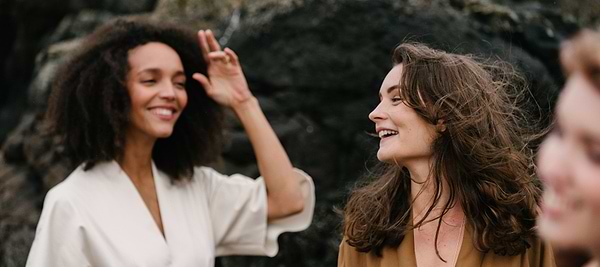 Two women discussing about misconceptions on menstruation.