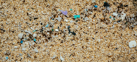 Landfill with plastic.