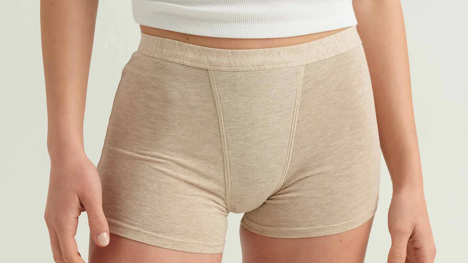 Woman Wearing Reusable Period Panties