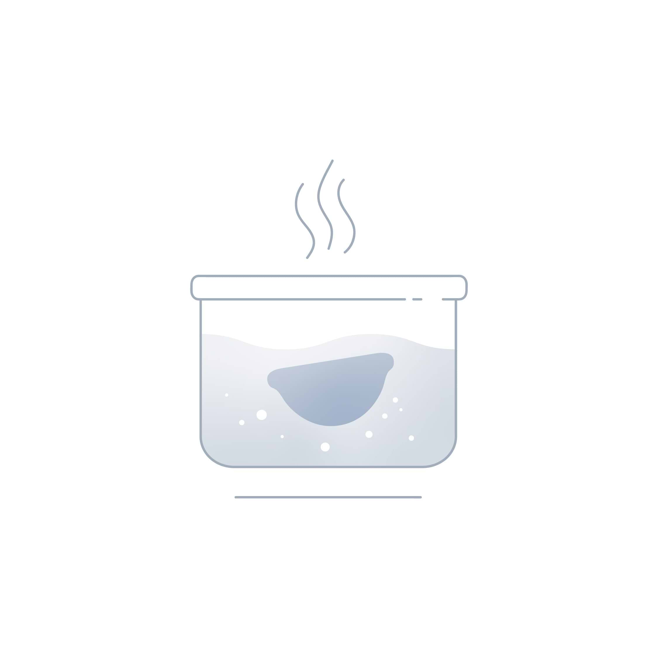 Saalt Disc sitting in boiling water icon