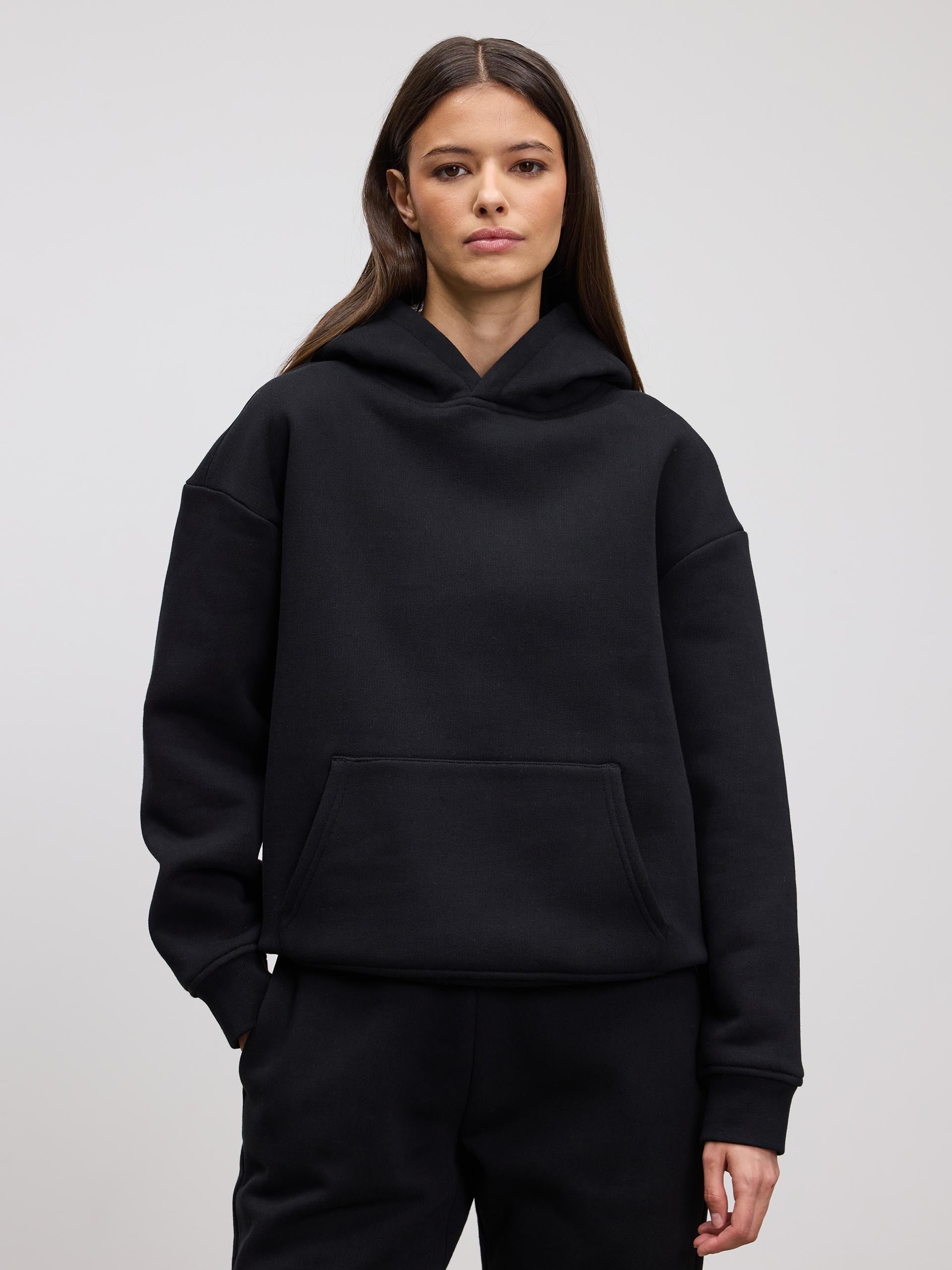 Womens Relaxed Hoodie in Black