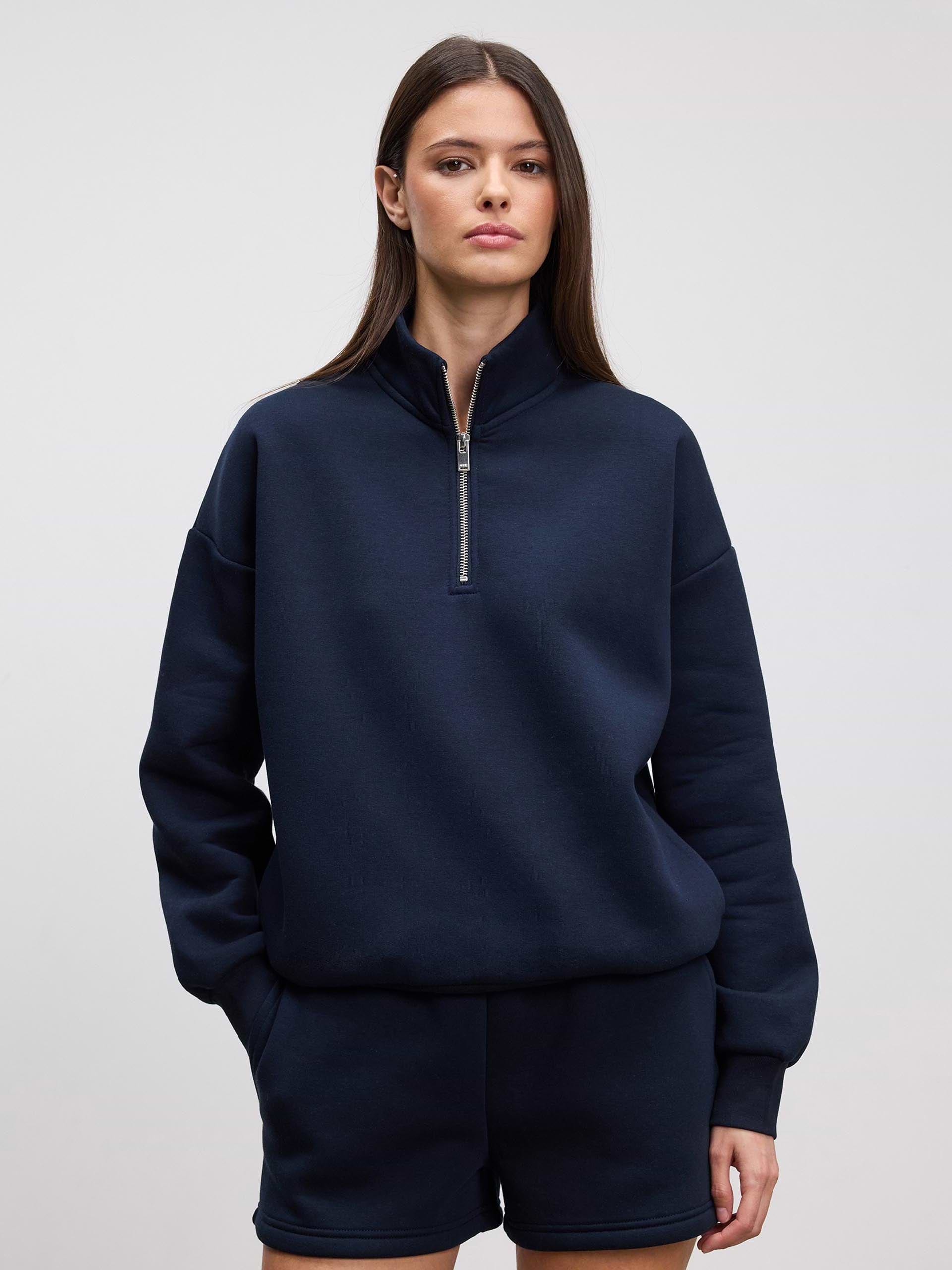 Womens Neoprene Half Zip in Navy