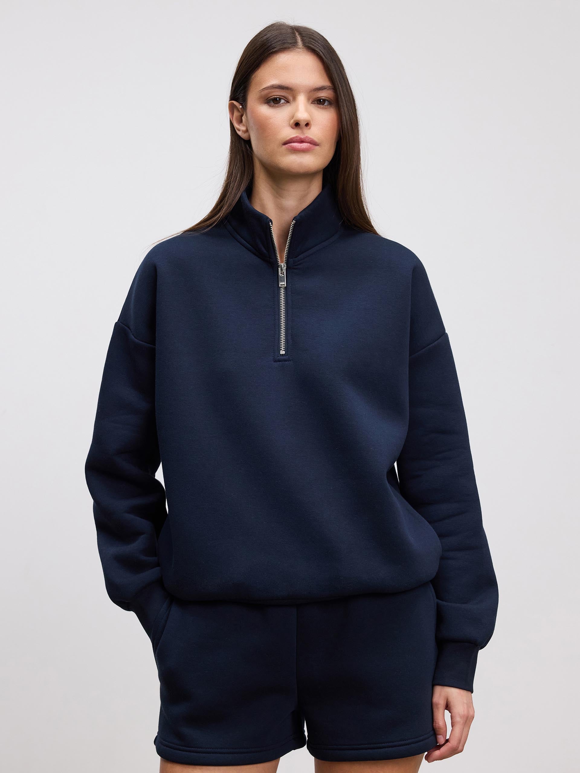 Womens Neoprene Half Zip in Navy