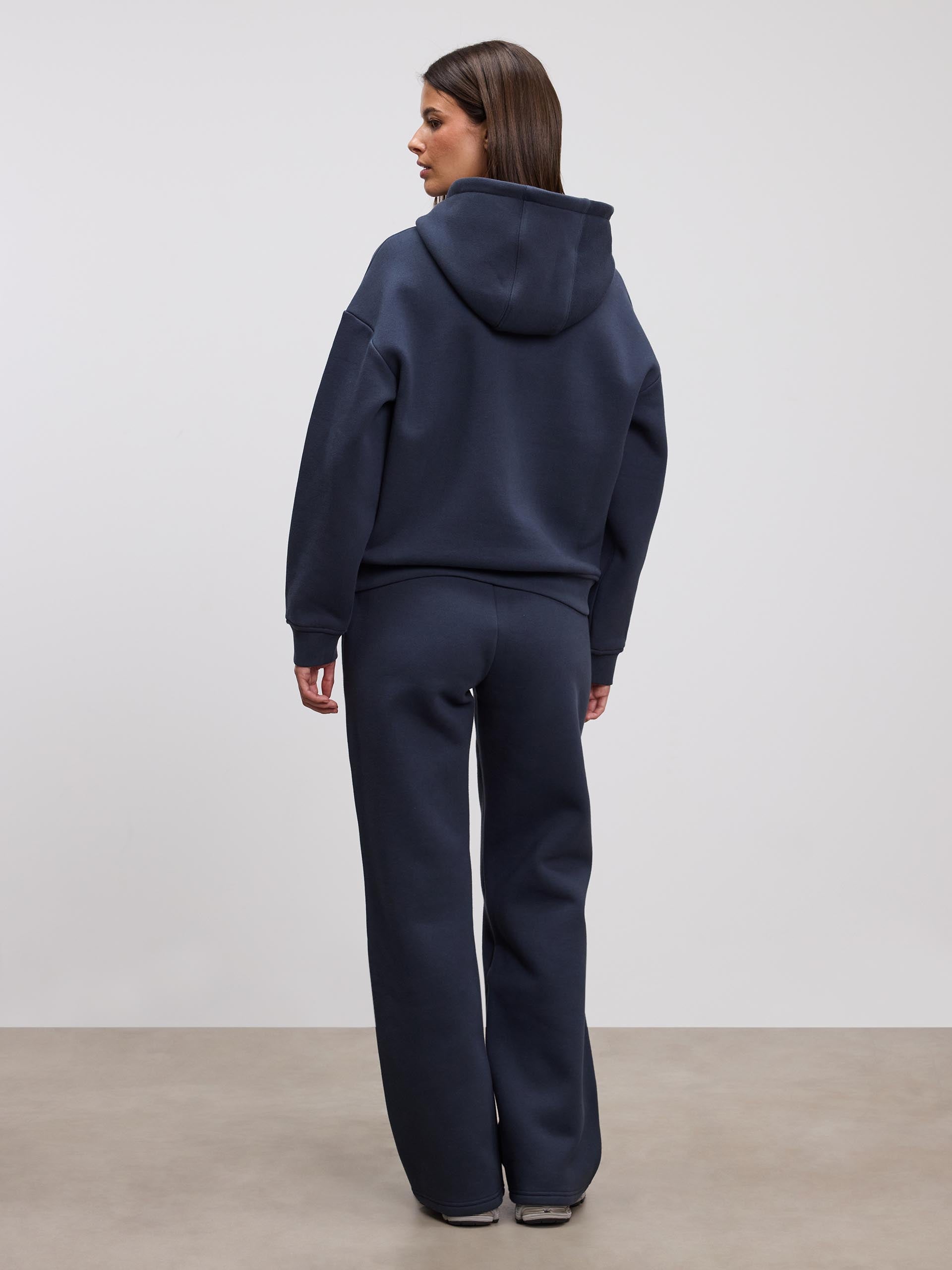 Womens Relaxed Zip Hoodie in Slate Blue | ARNE US