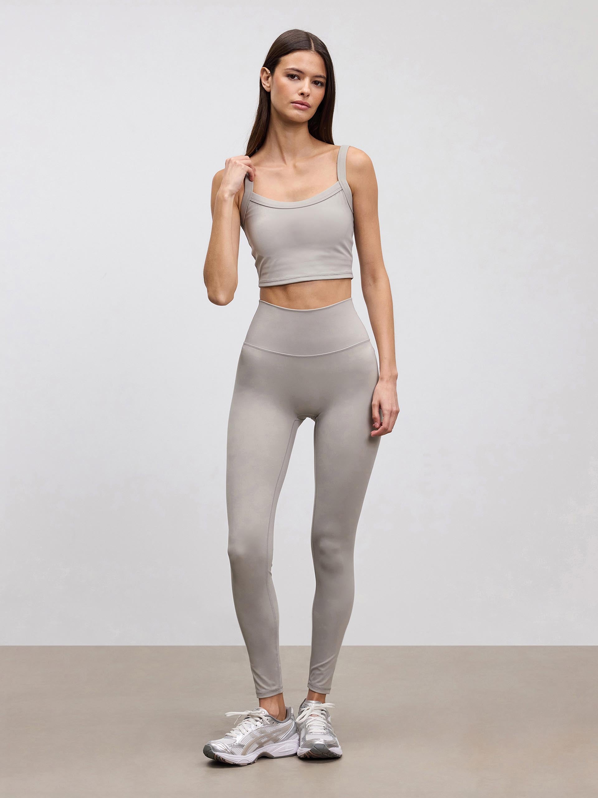 Womens Active Sports Bra in Stone