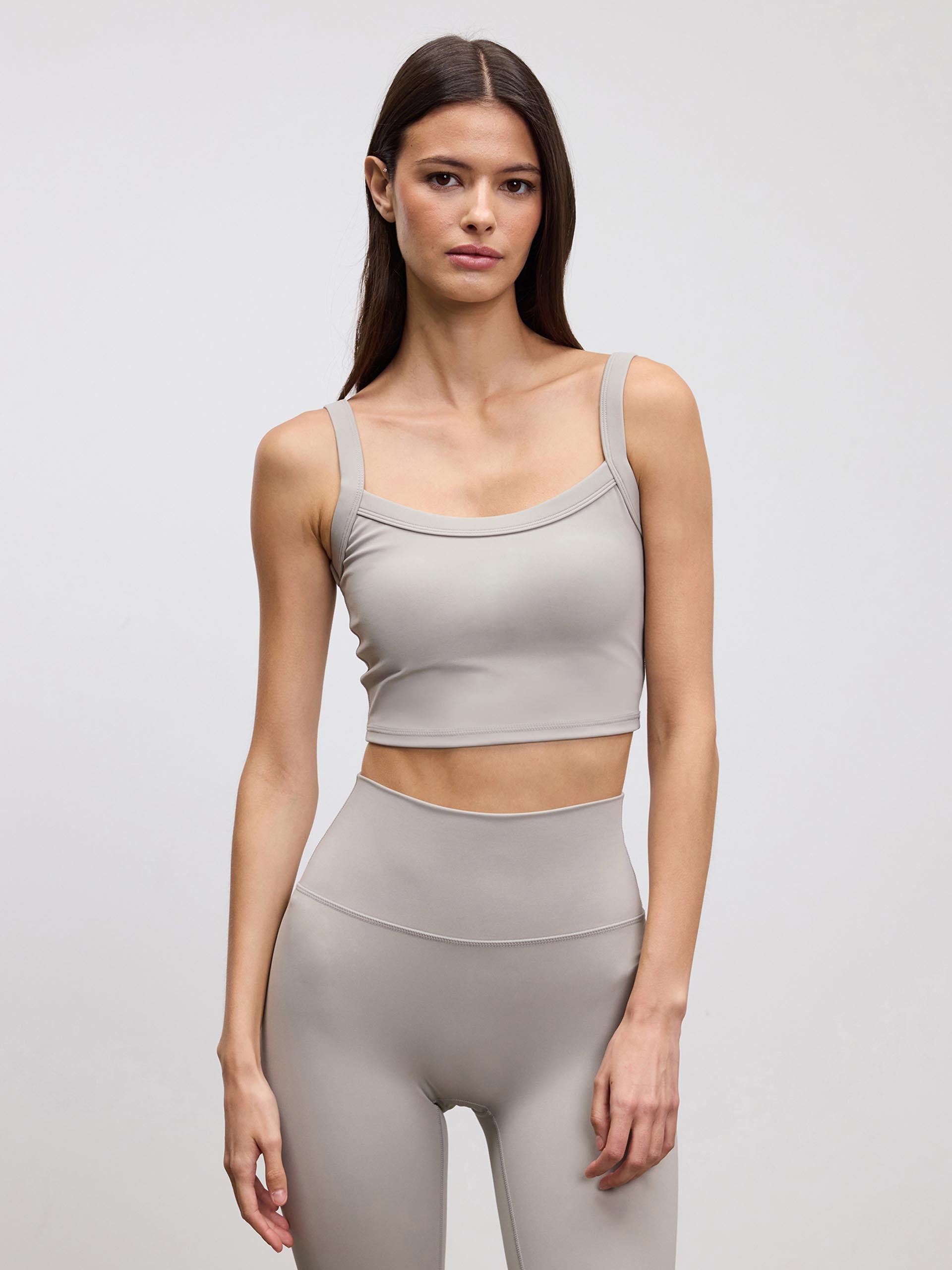 Womens Active Sports Bra in Stone