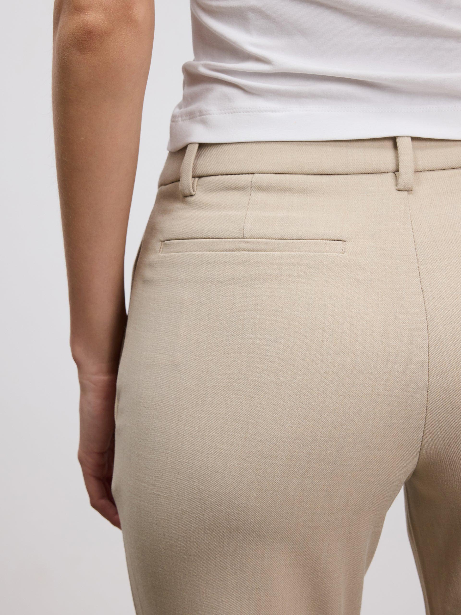 Womens Smart Tailored Trouser in Stone