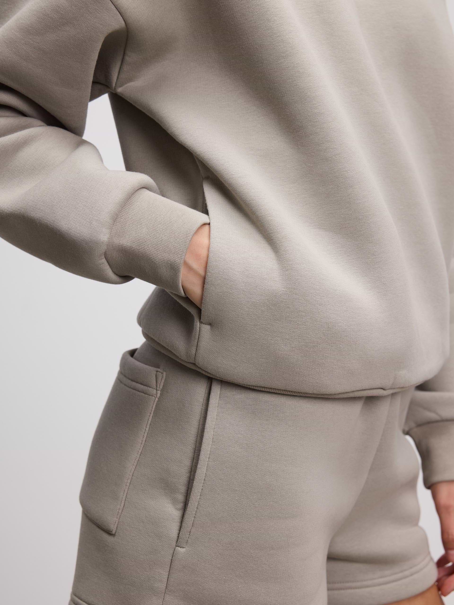 Womens Neoprene Half Zip in Dark Stone