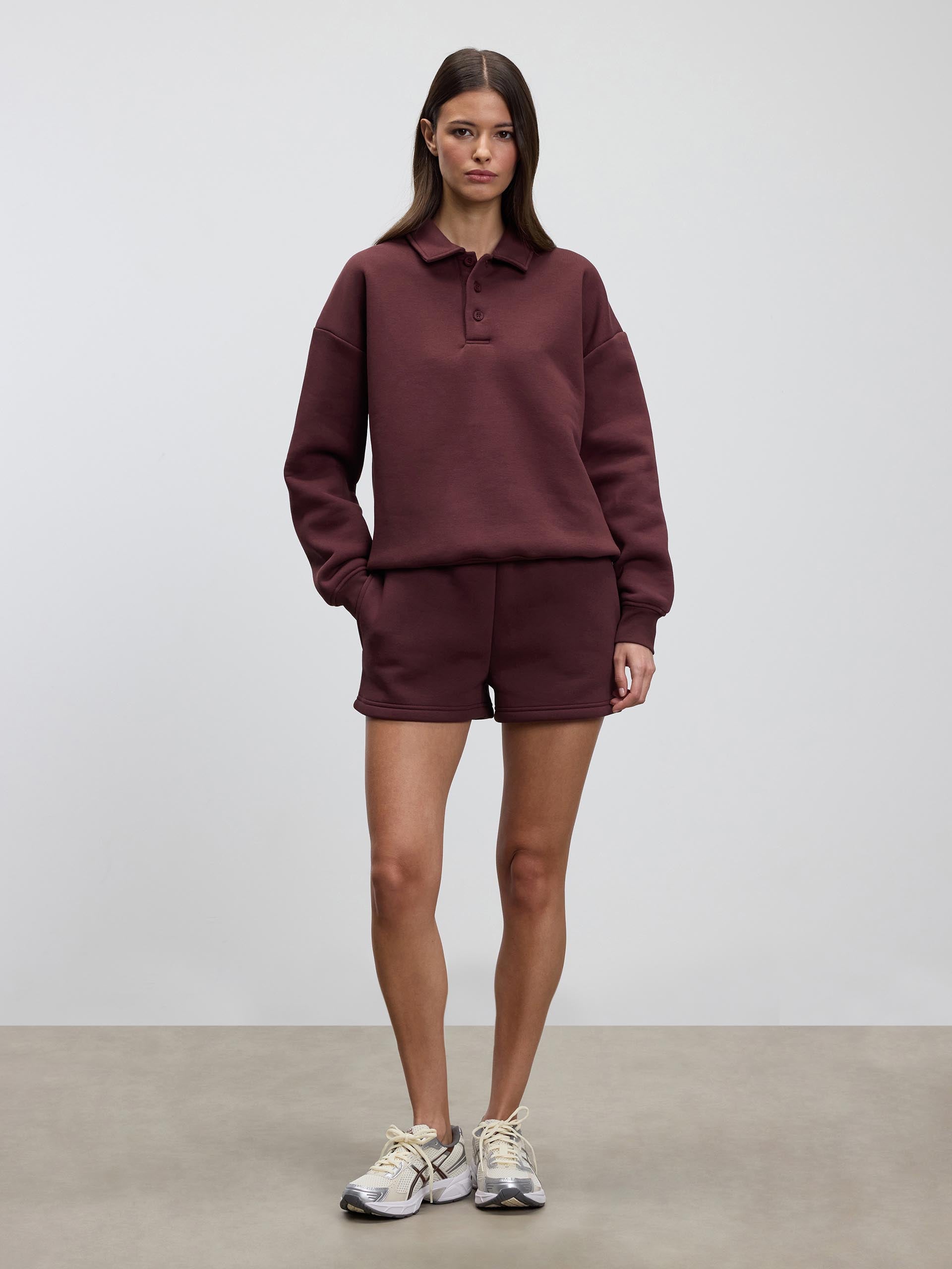 Womens Neoprene Short in Burgundy