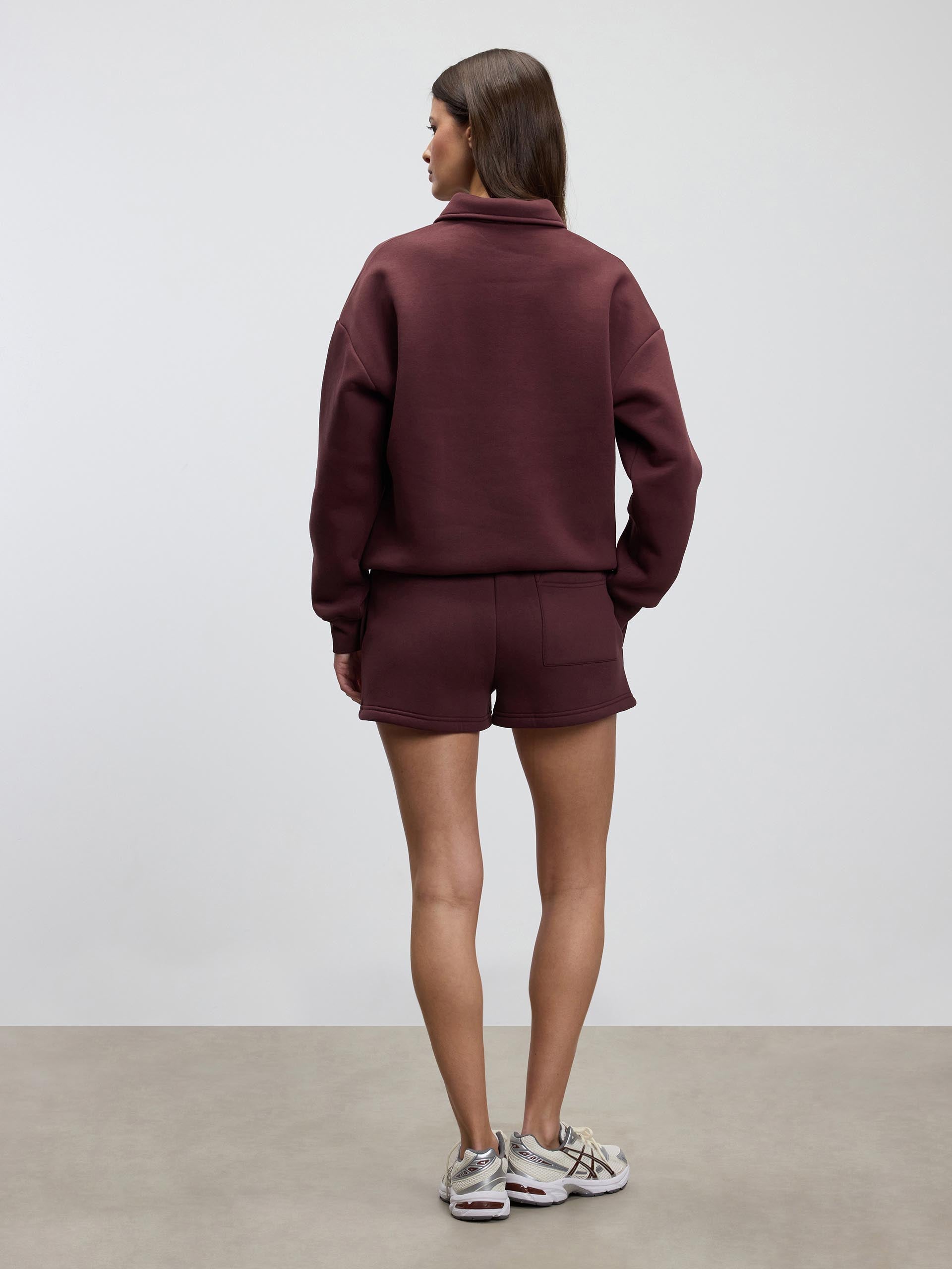 Womens Neoprene Short in Burgundy