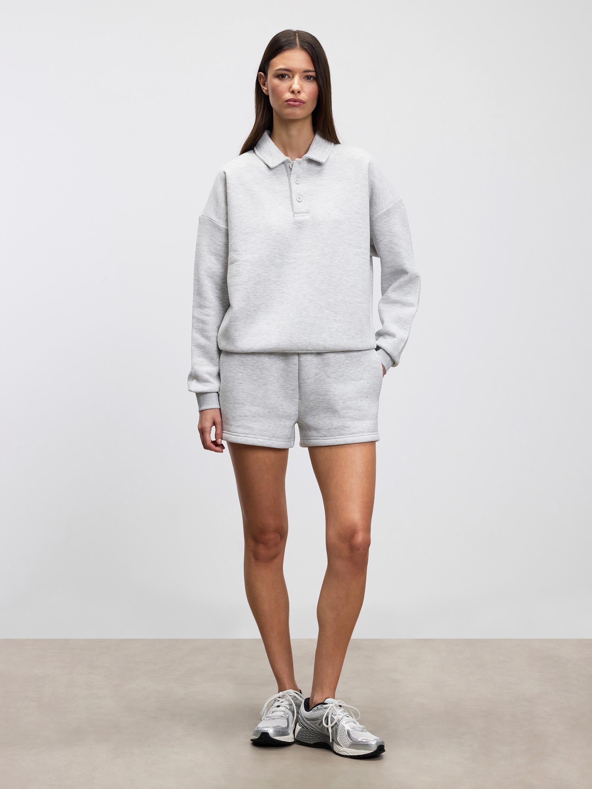 Womens Neoprene Short in Marl Grey