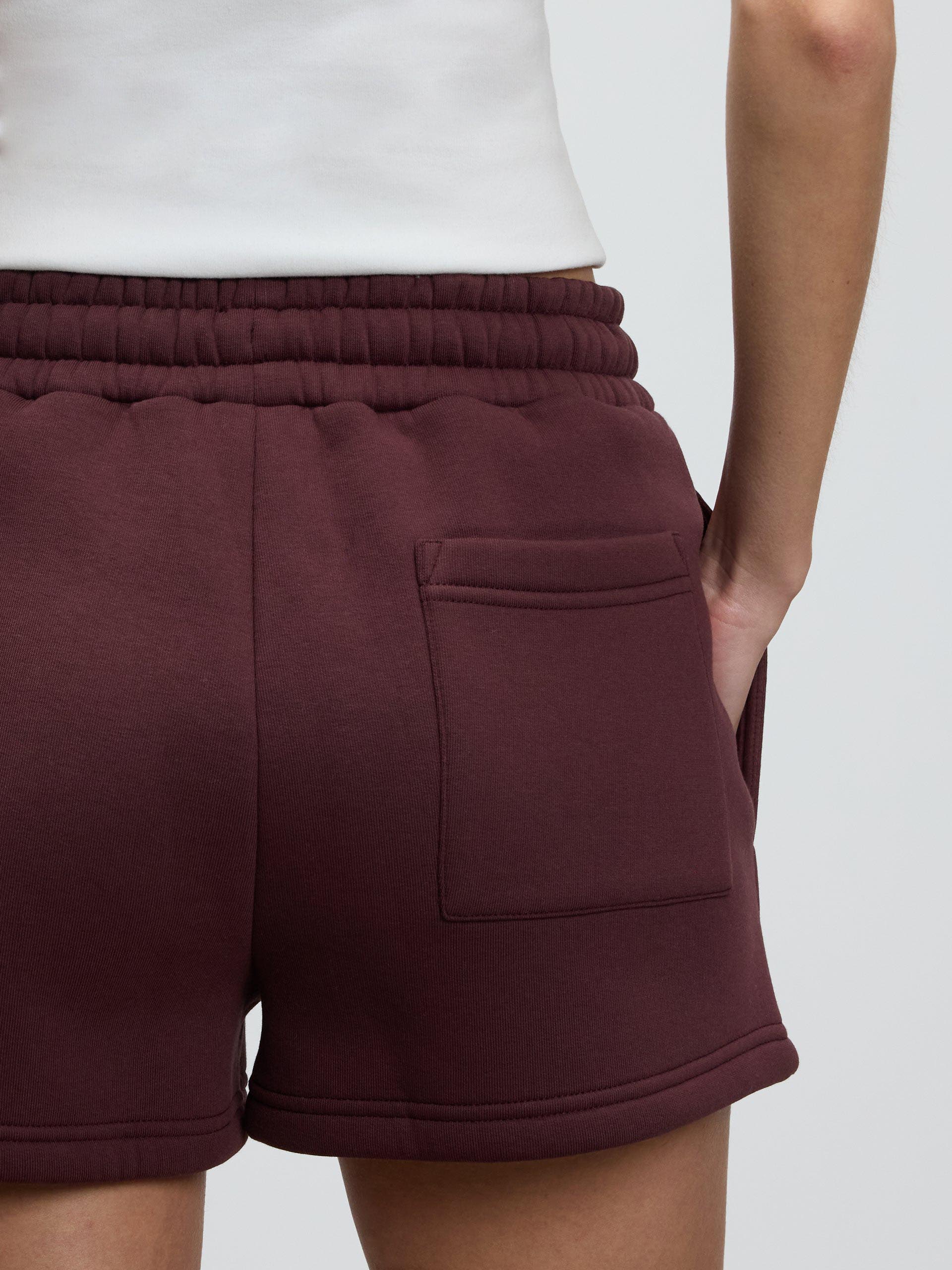 Womens Neoprene Short in Burgundy
