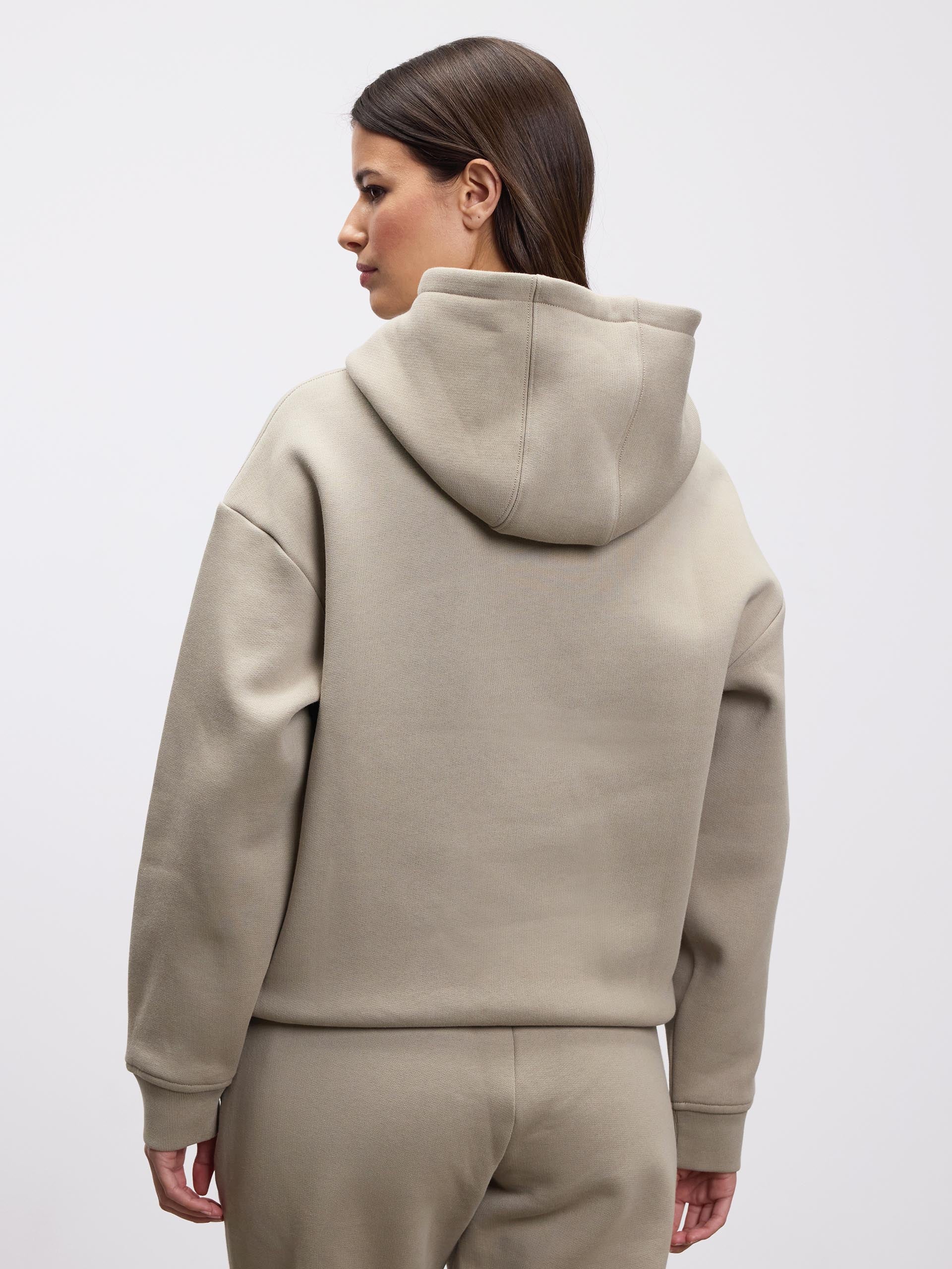 Womens Relaxed Hoodie in Stone