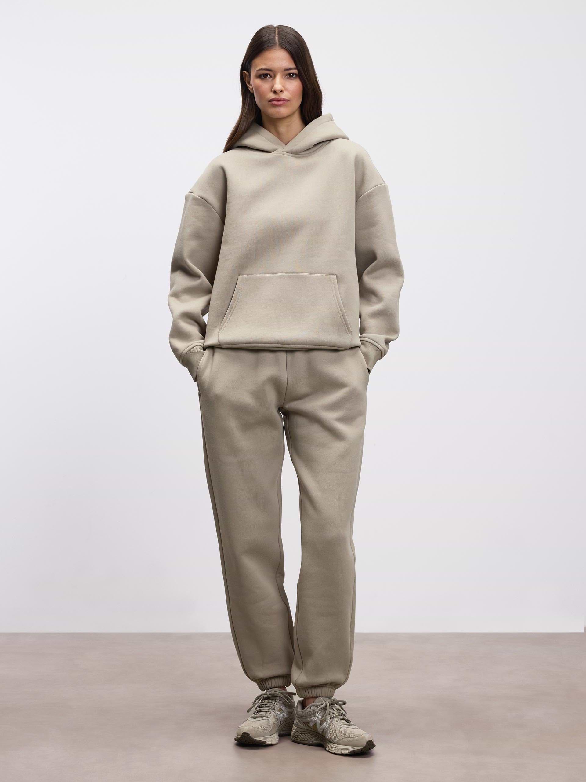 Womens Relaxed Hoodie in Stone