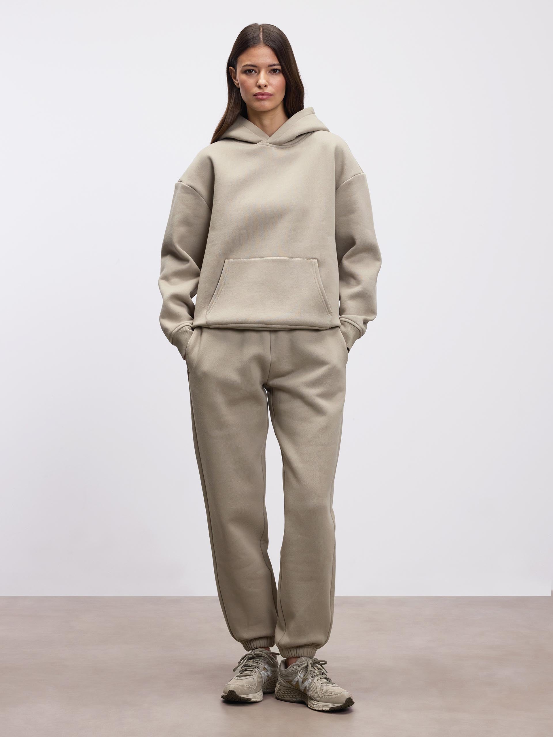 Womens Relaxed Hoodie in Stone