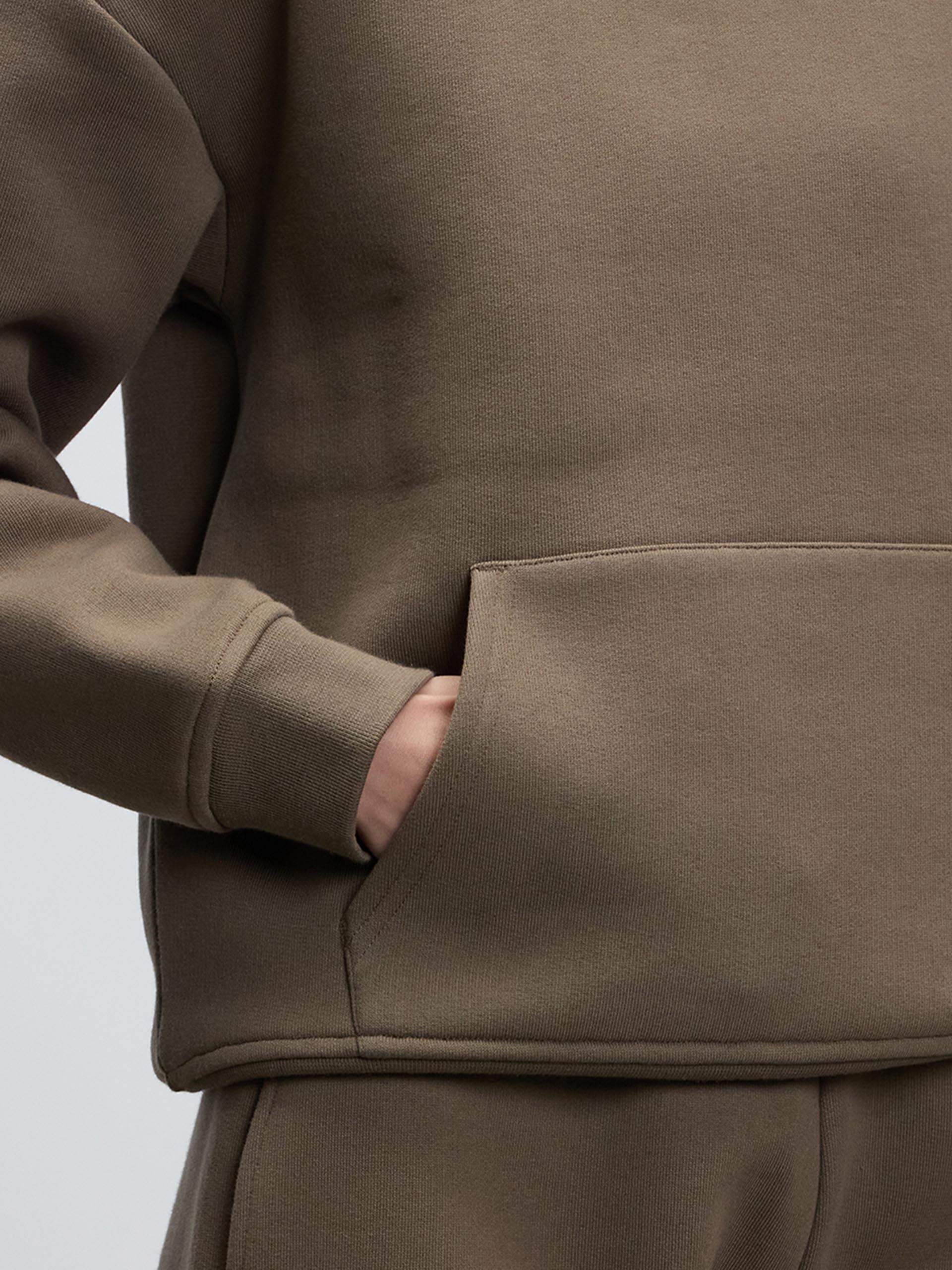 Womens Relaxed Hoodie in Taupe