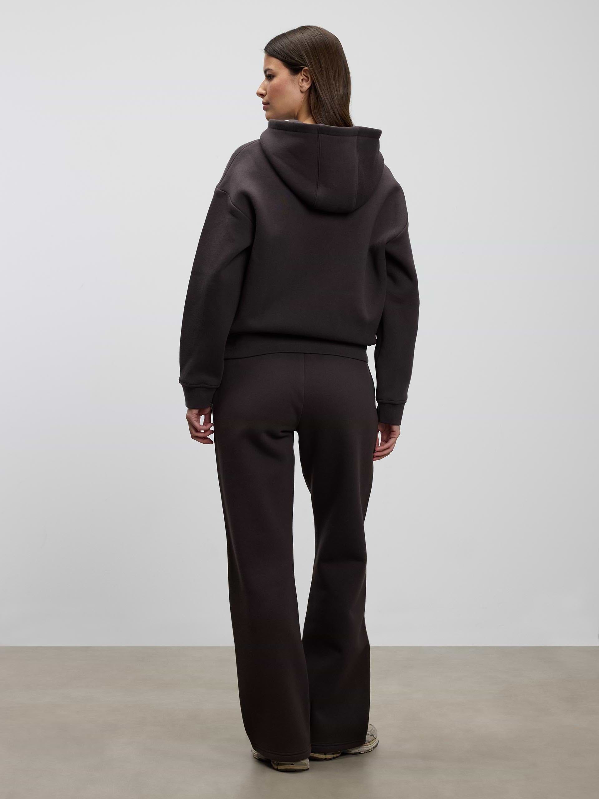 Womens Relaxed Zip Hoodie in Brown