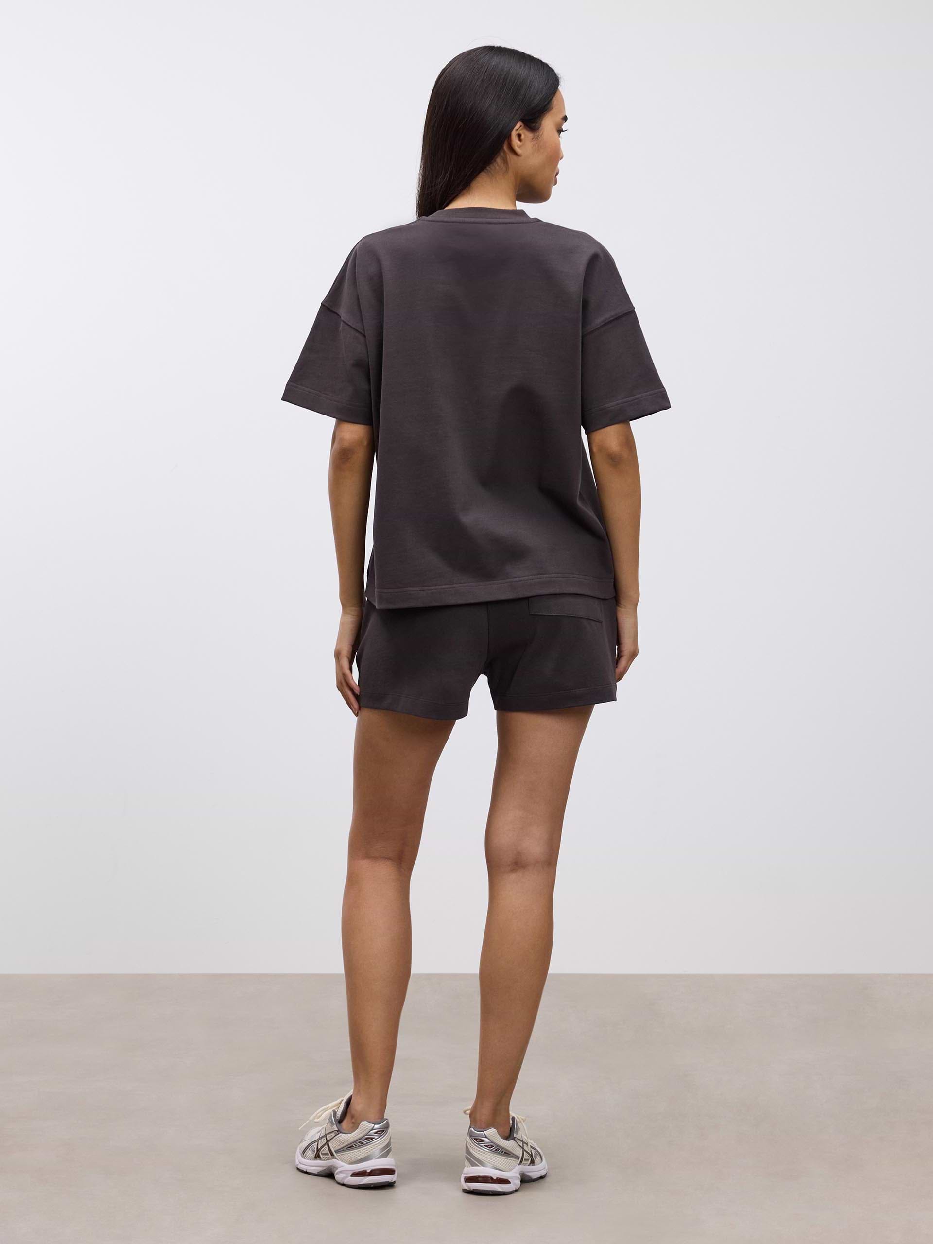 Womens Brushed Relaxed T-Shirt in Brown