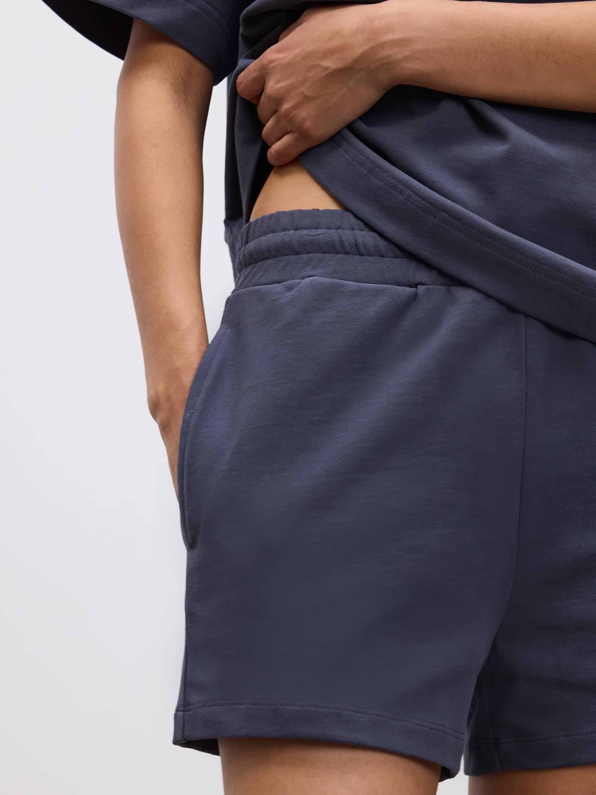 Womens Brushed Relaxed Short in Slate Blue