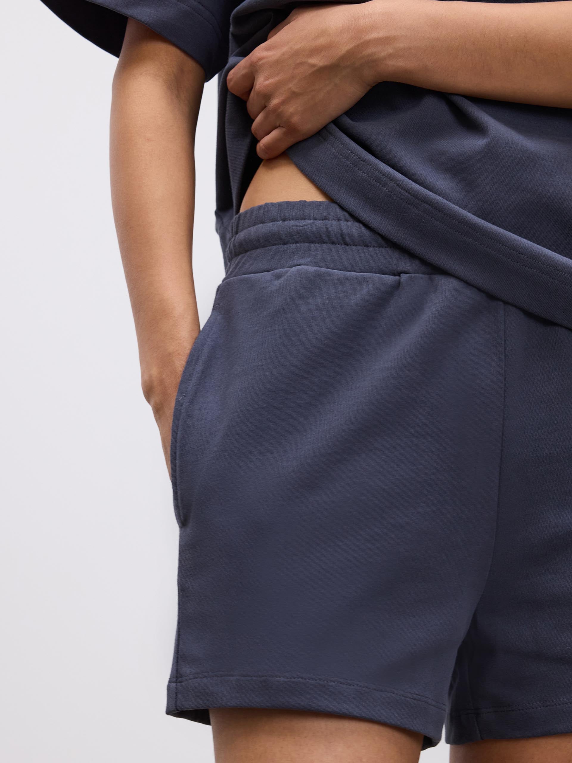 Womens Brushed Relaxed Short in Slate Blue