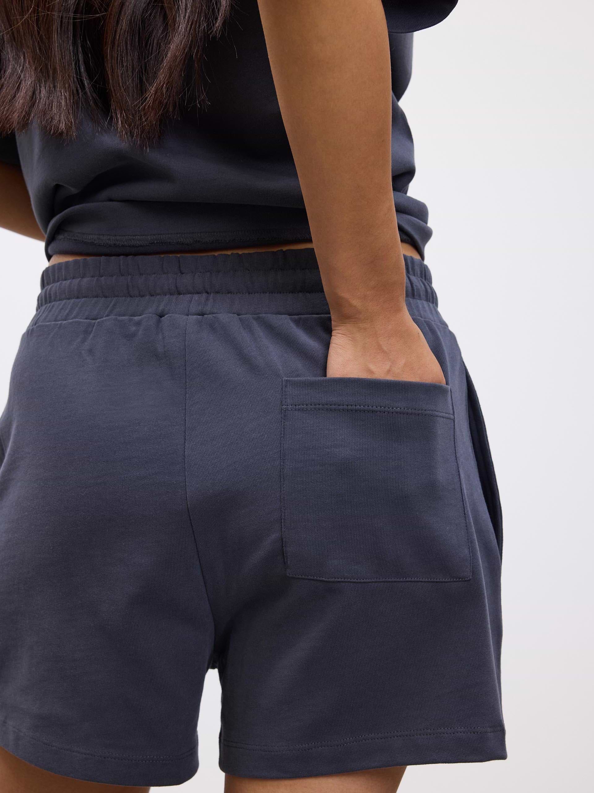 Womens Brushed Relaxed Short in Slate Blue