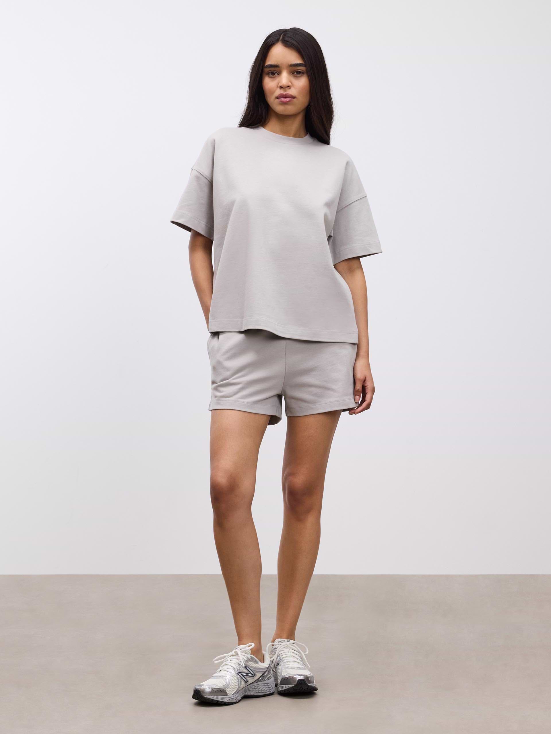 Womens Brushed Relaxed Short in Stone