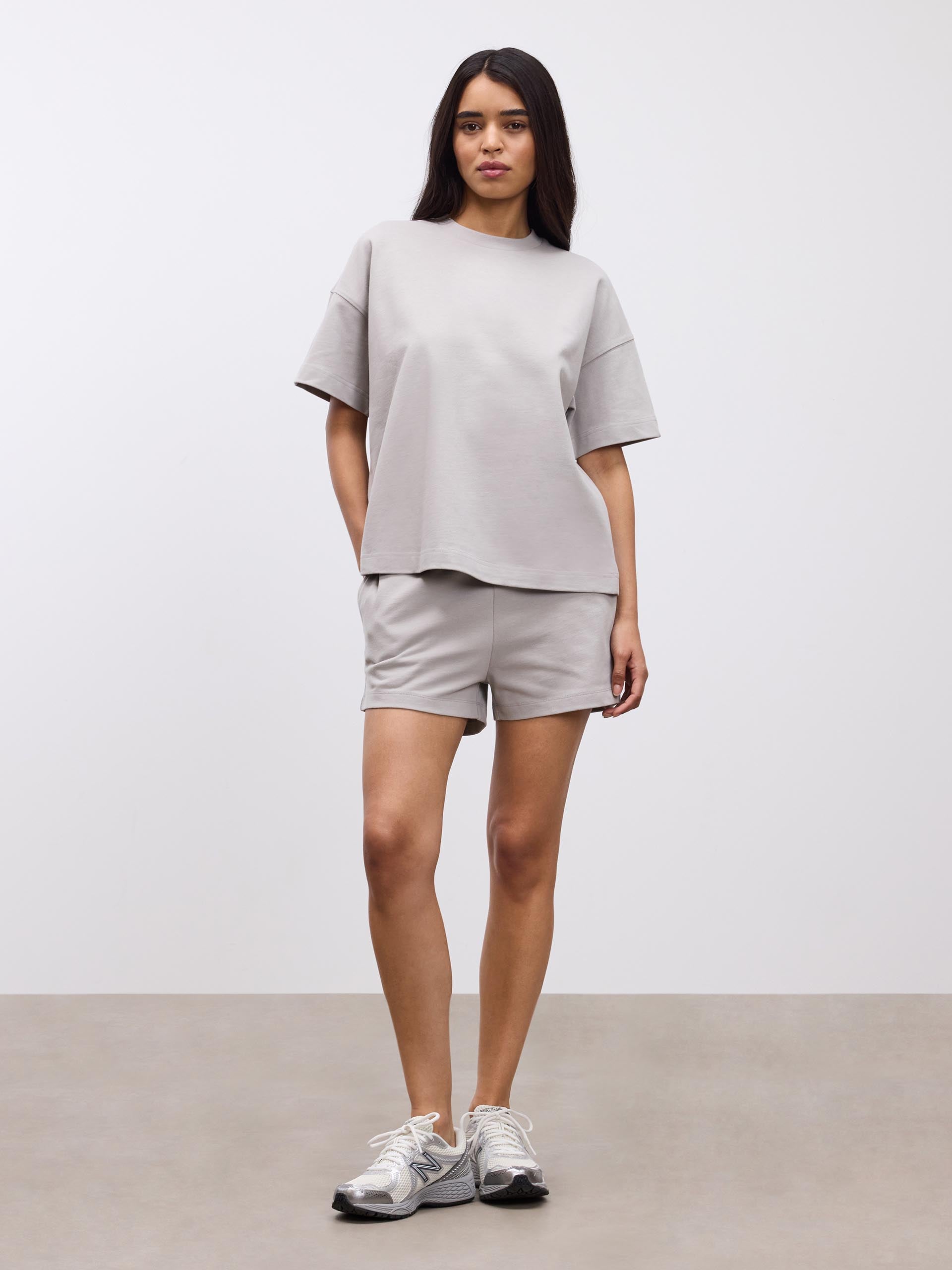 Womens Brushed Relaxed Short in Stone