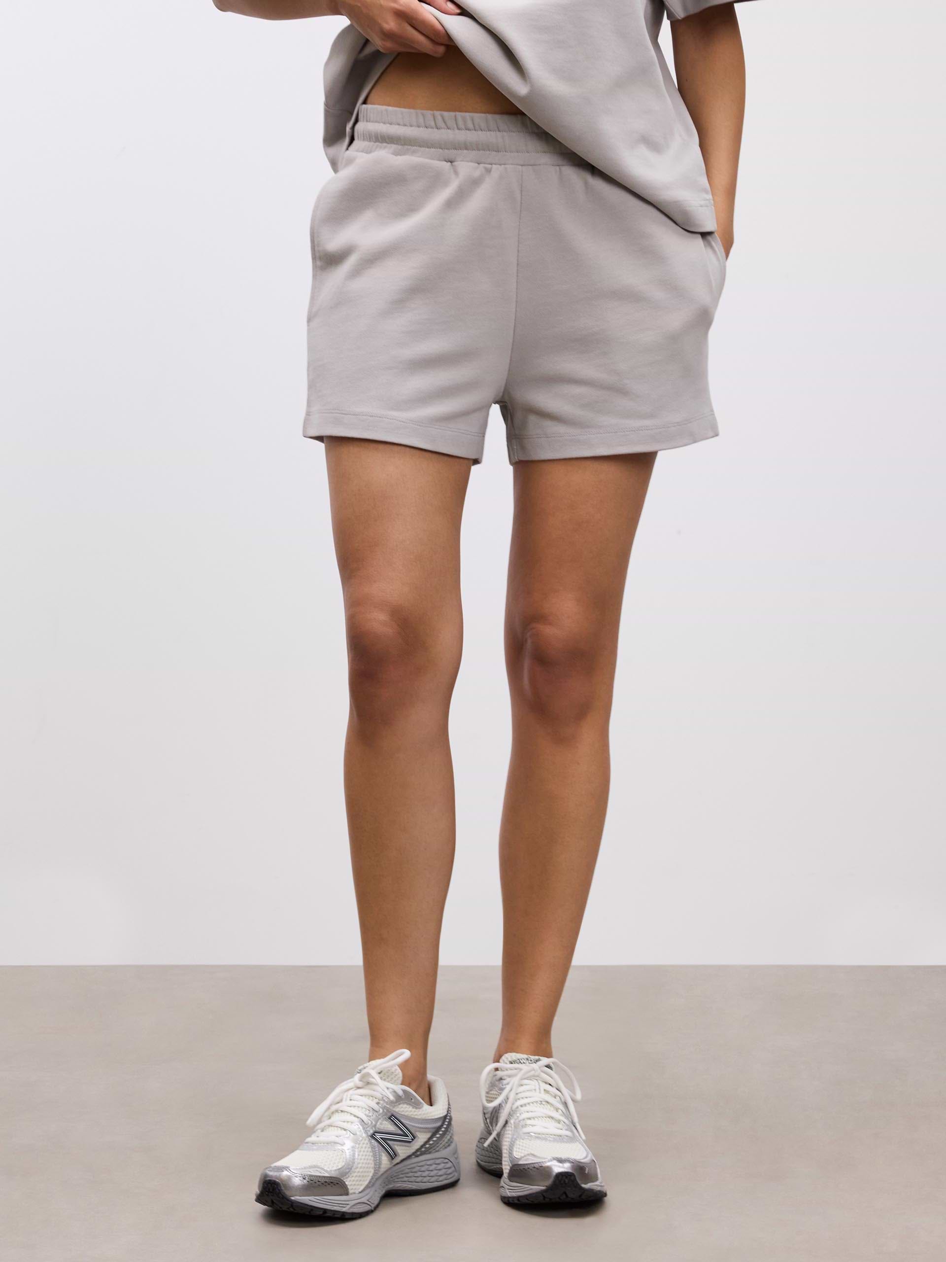 Womens Brushed Relaxed Short in Stone