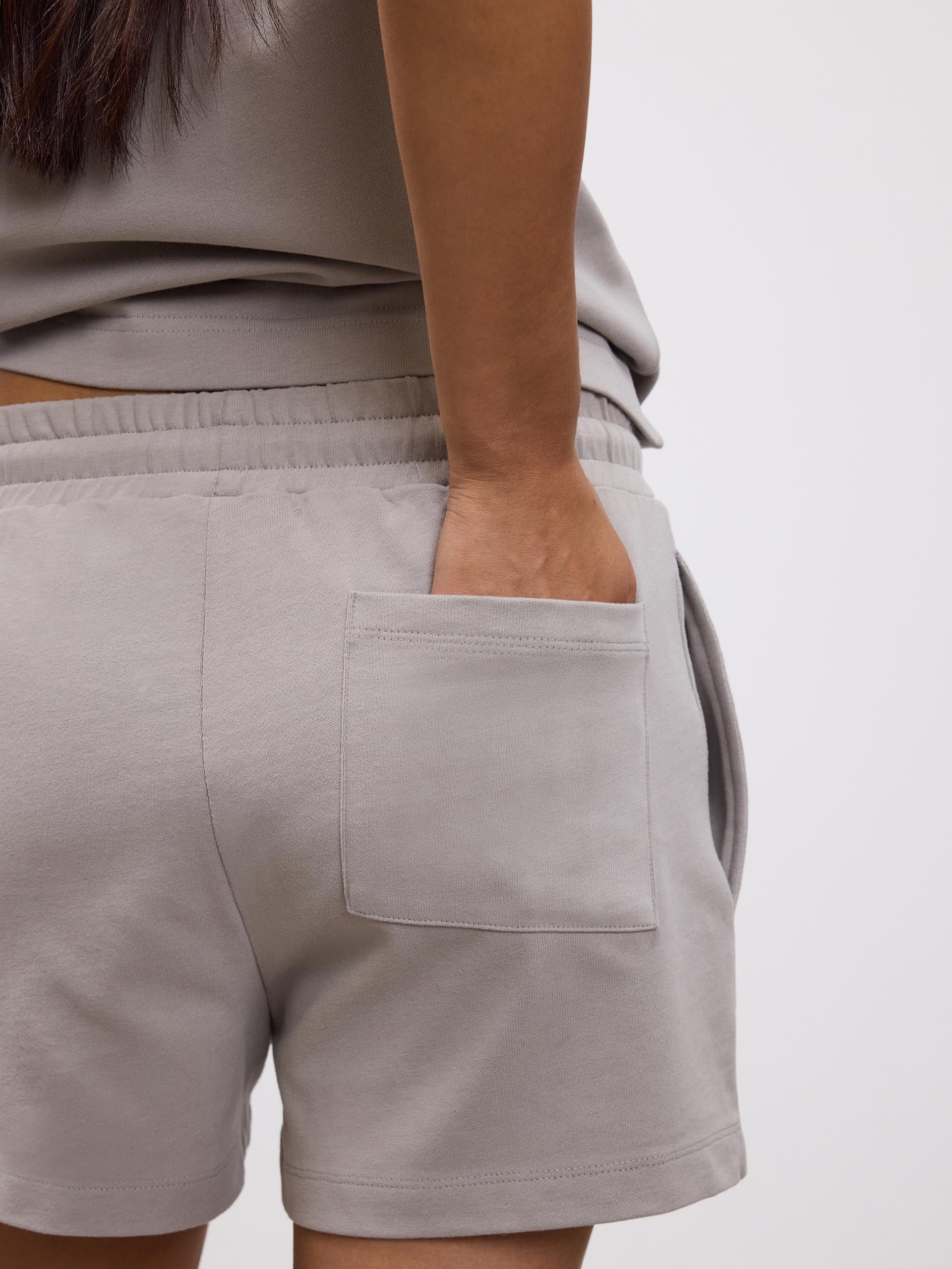 Womens Brushed Relaxed Short in Stone