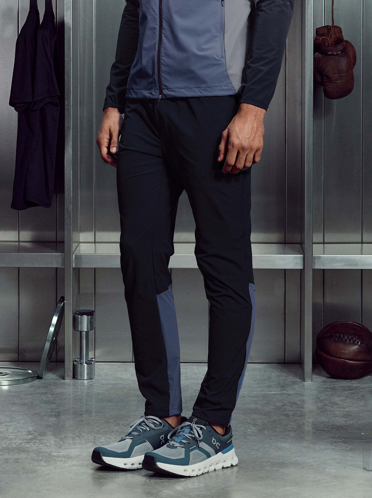 Active Colour Block Trackpant in Navy | ARNE UK