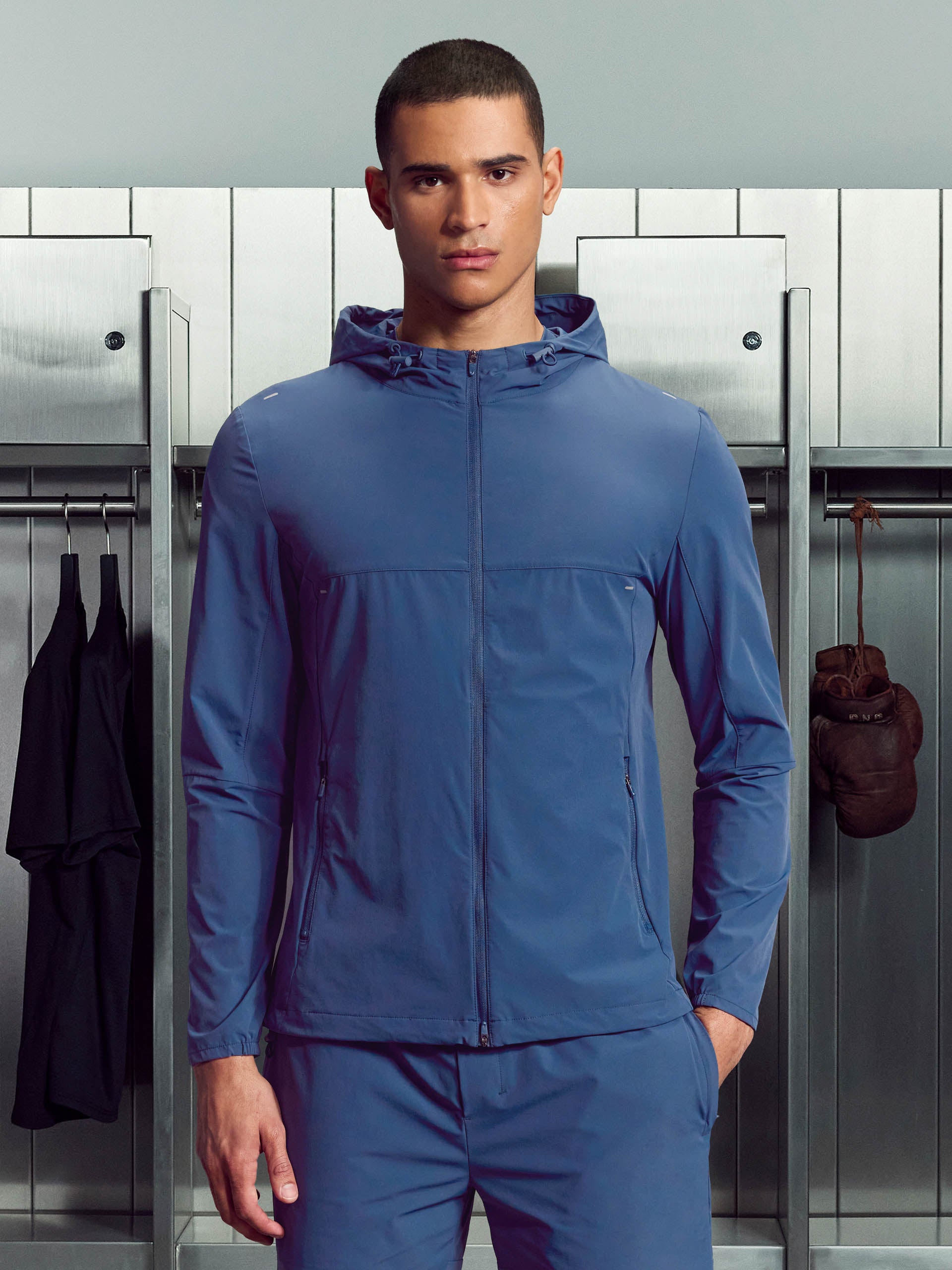 Active Windbreaker in Steel Blue