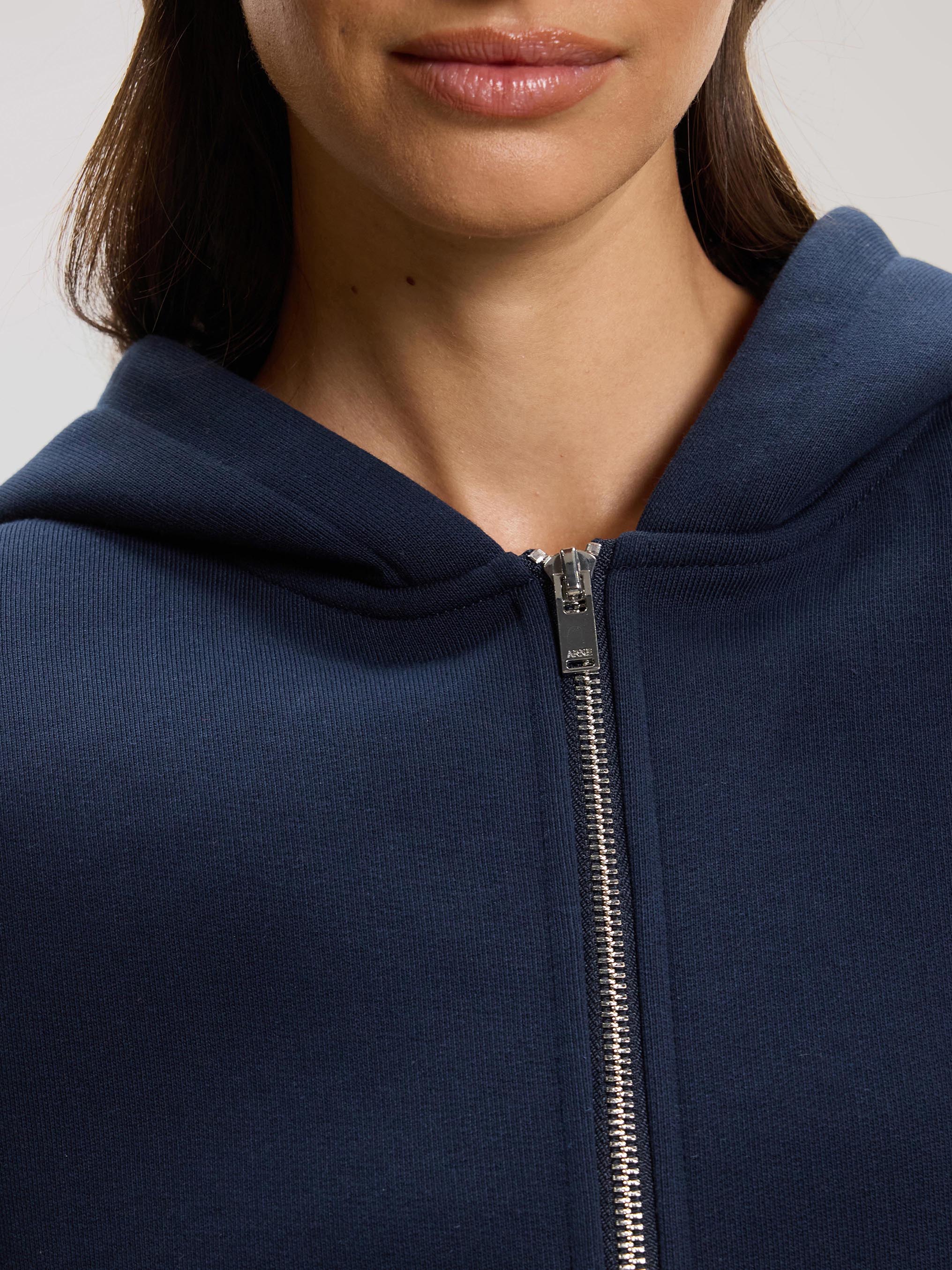 Womens Relaxed Zip Hoodie in Navy