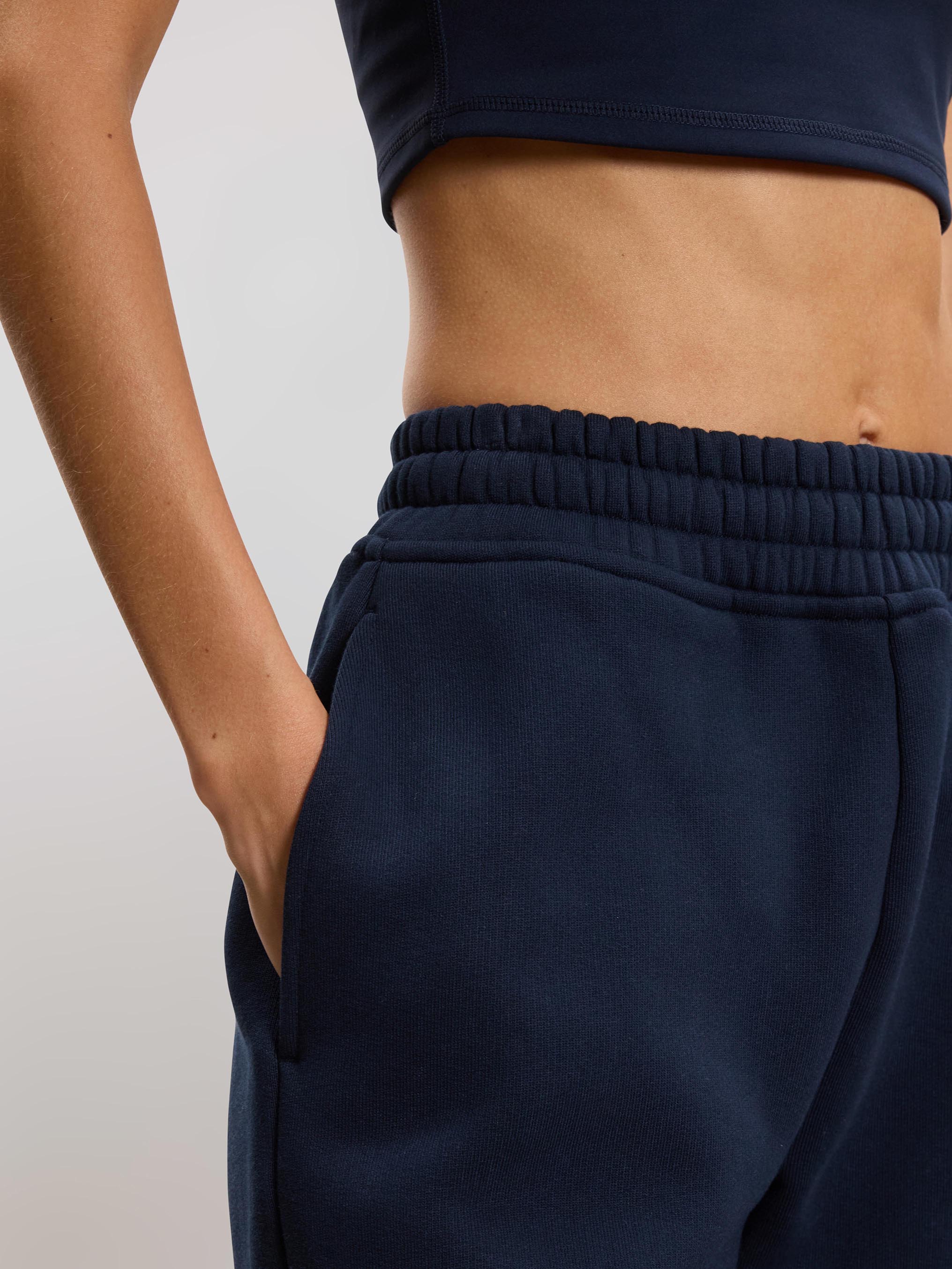 Womens Relaxed Straight Leg Jogger in Navy