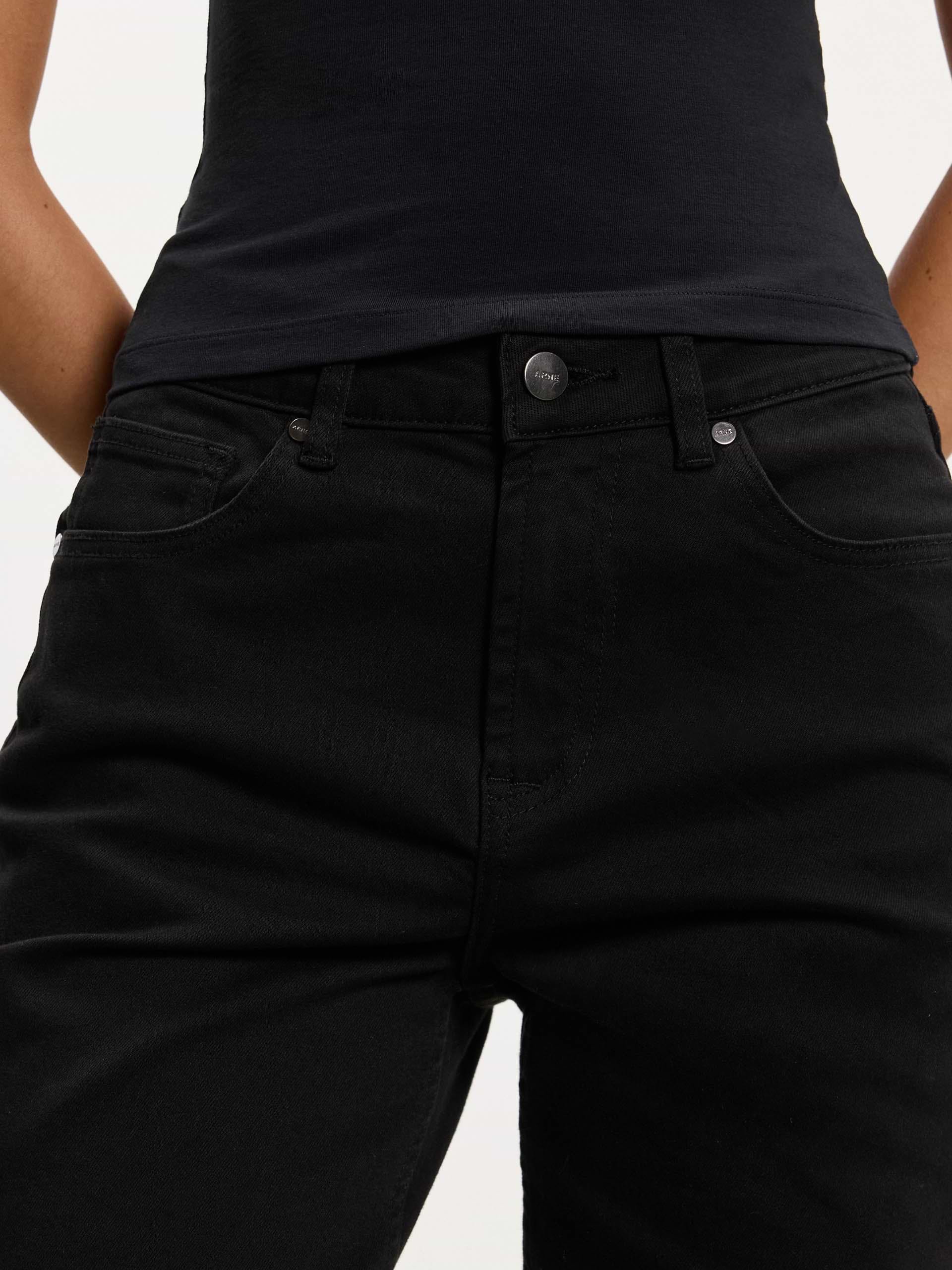 Womens Straight Leg Denim Jeans in Black
