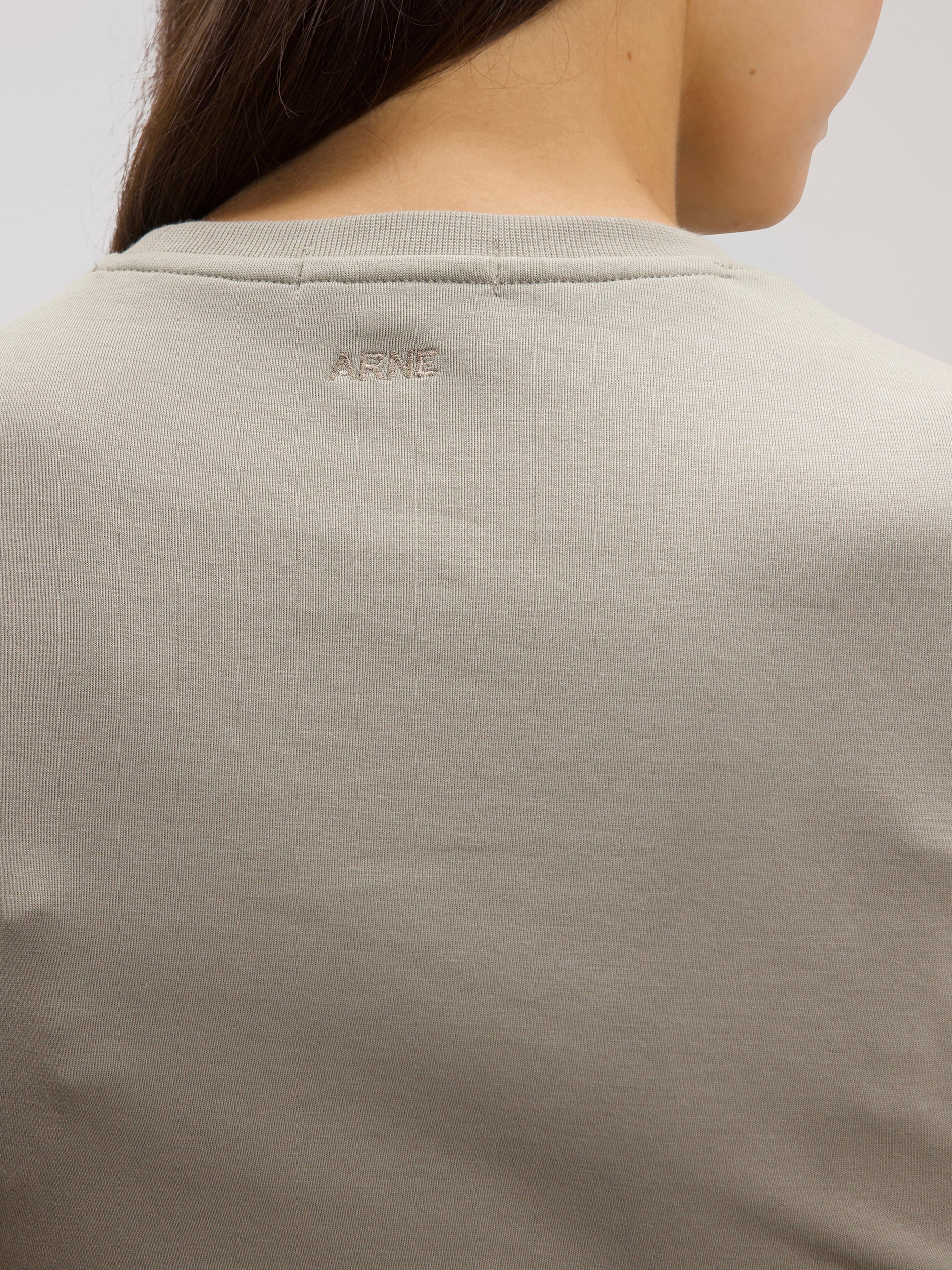 Womens Luxe Fitted Waist T-Shirt in Stone