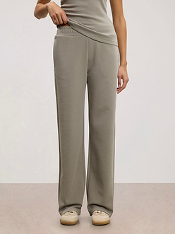 Womens Luxe Straight Leg Jogger in Stone