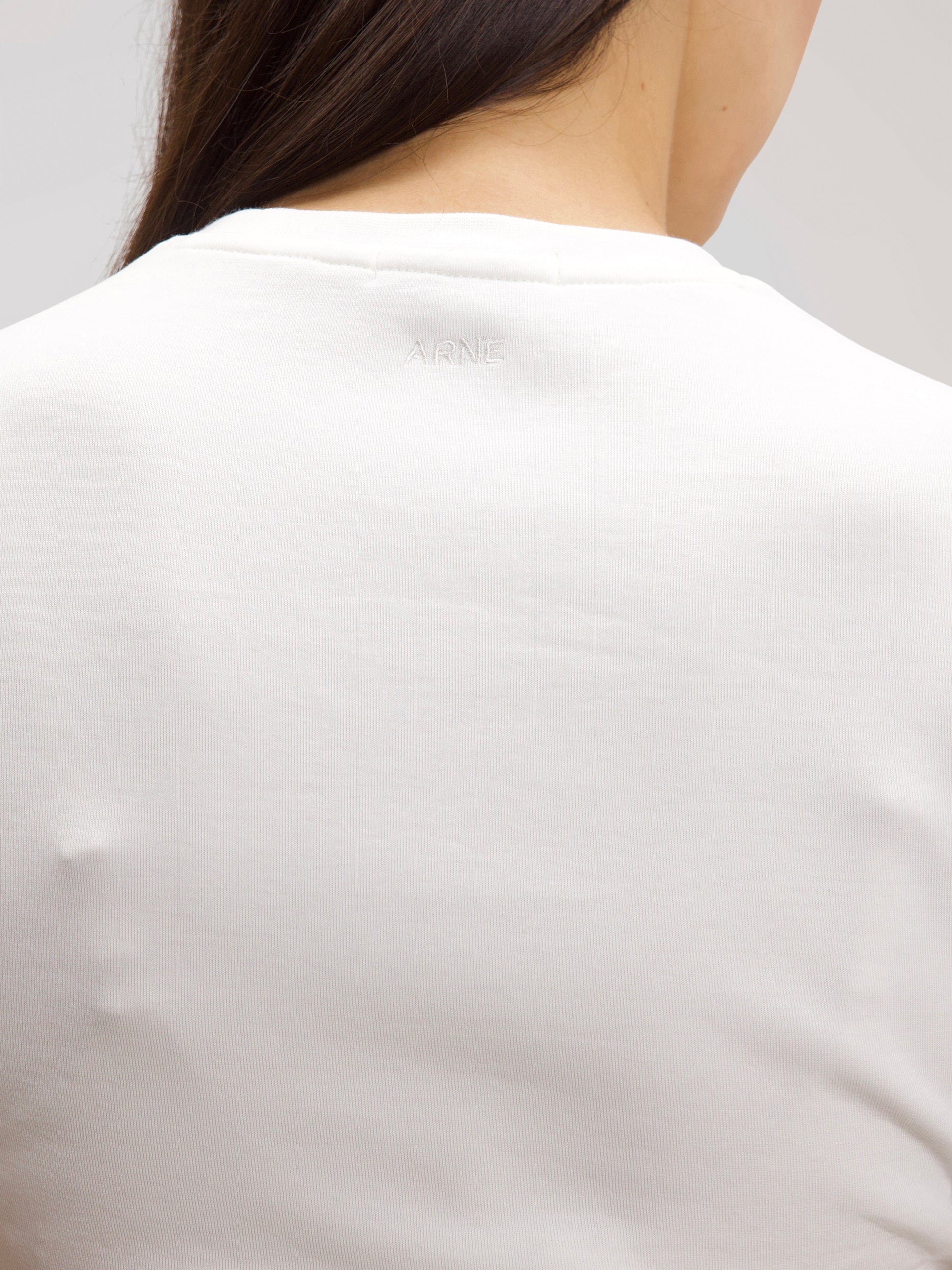 Womens Luxe Fitted Waist T-Shirt in Ecru