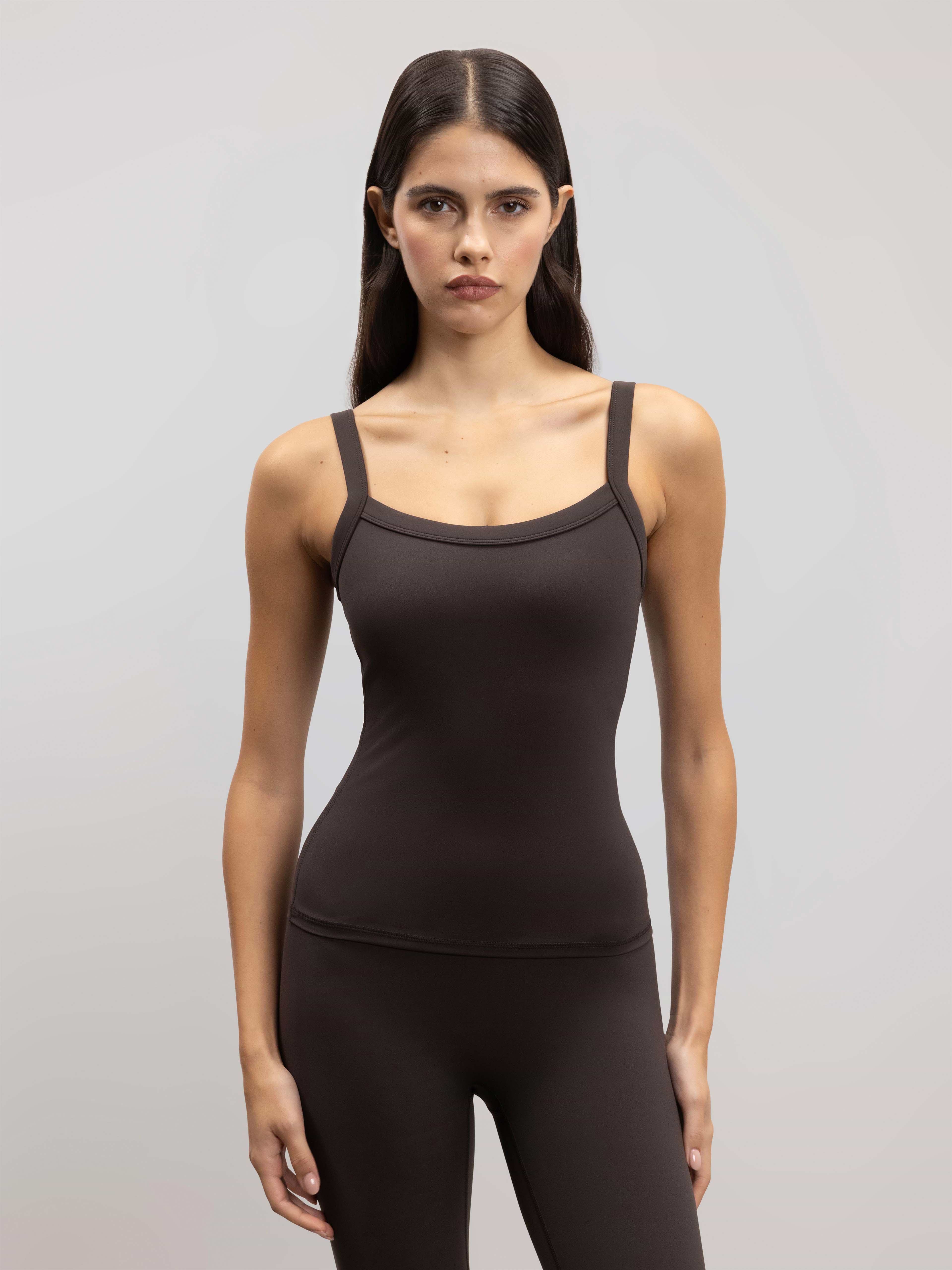 Womens Active Vest in Brown
