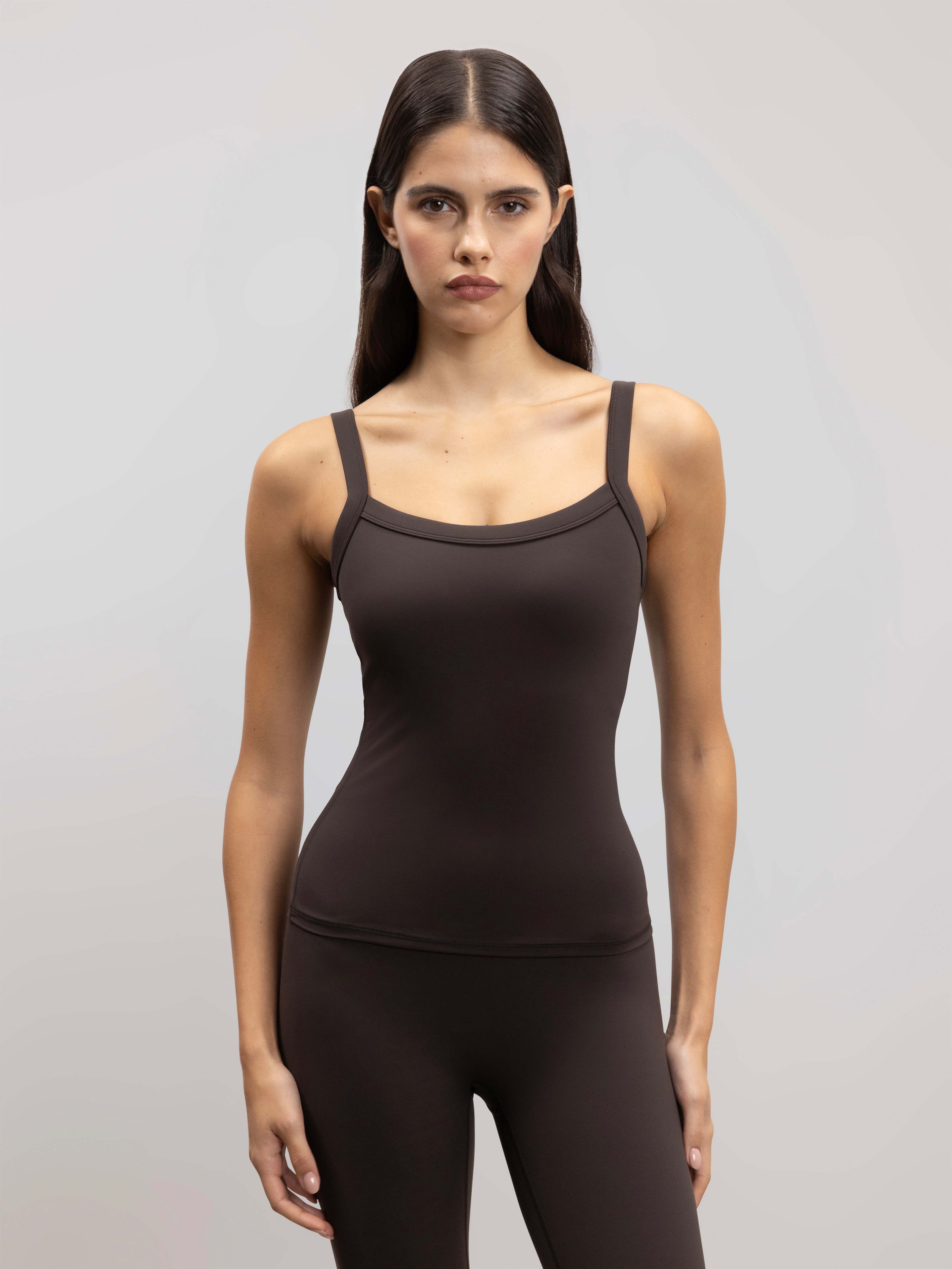 Womens Active Vest in Brown