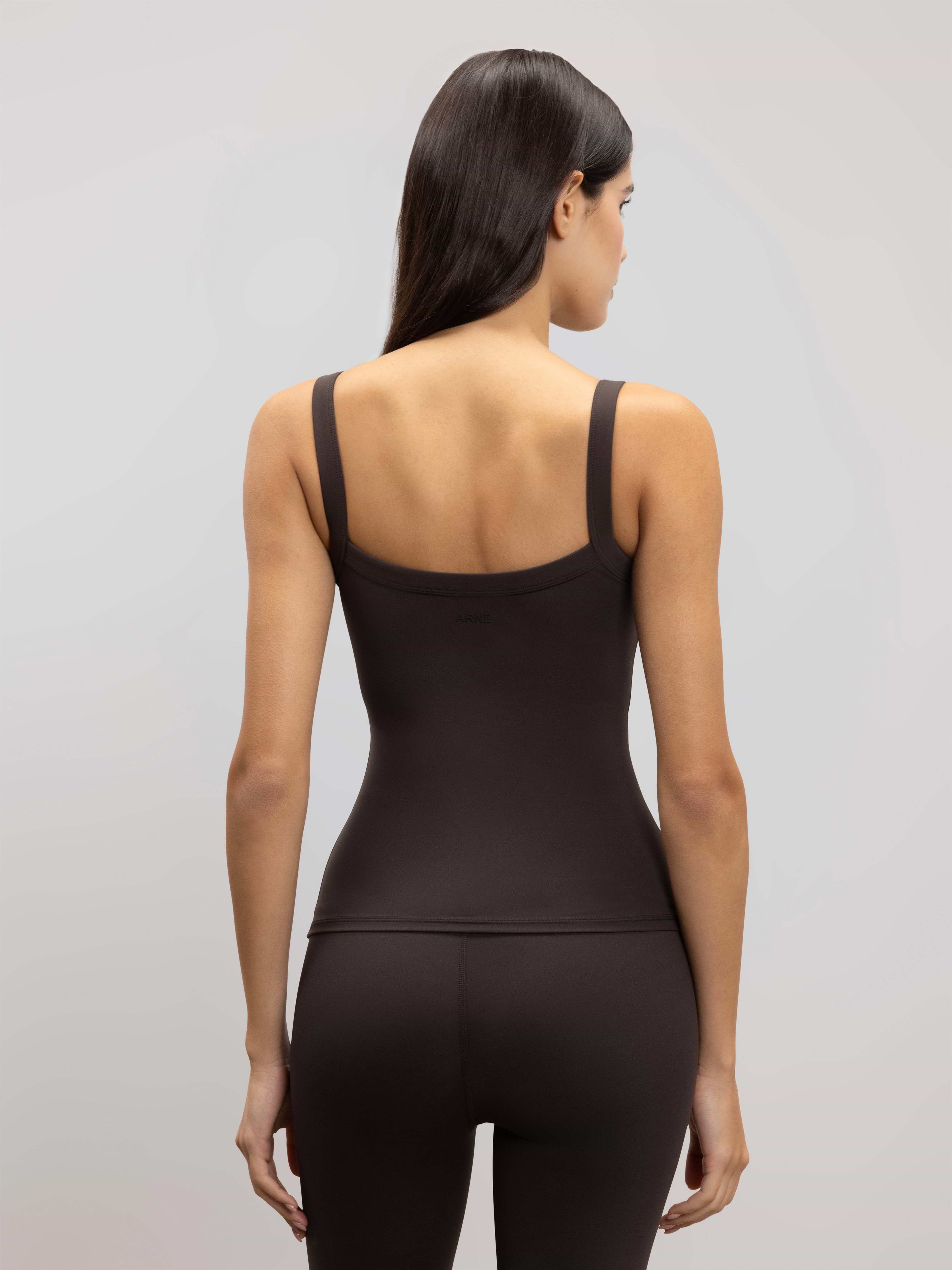 Womens Active Vest in Brown