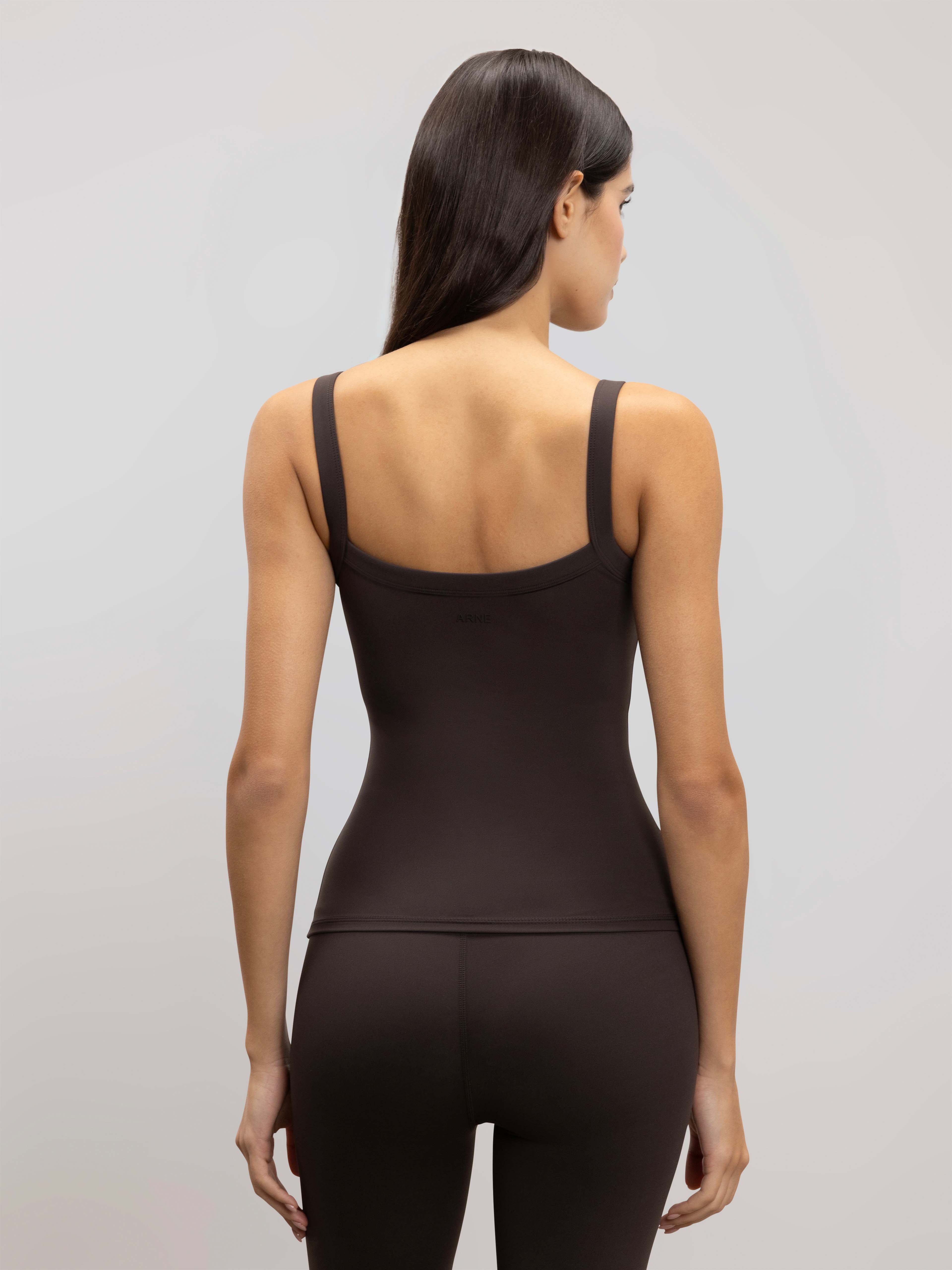 Womens Active Vest in Brown