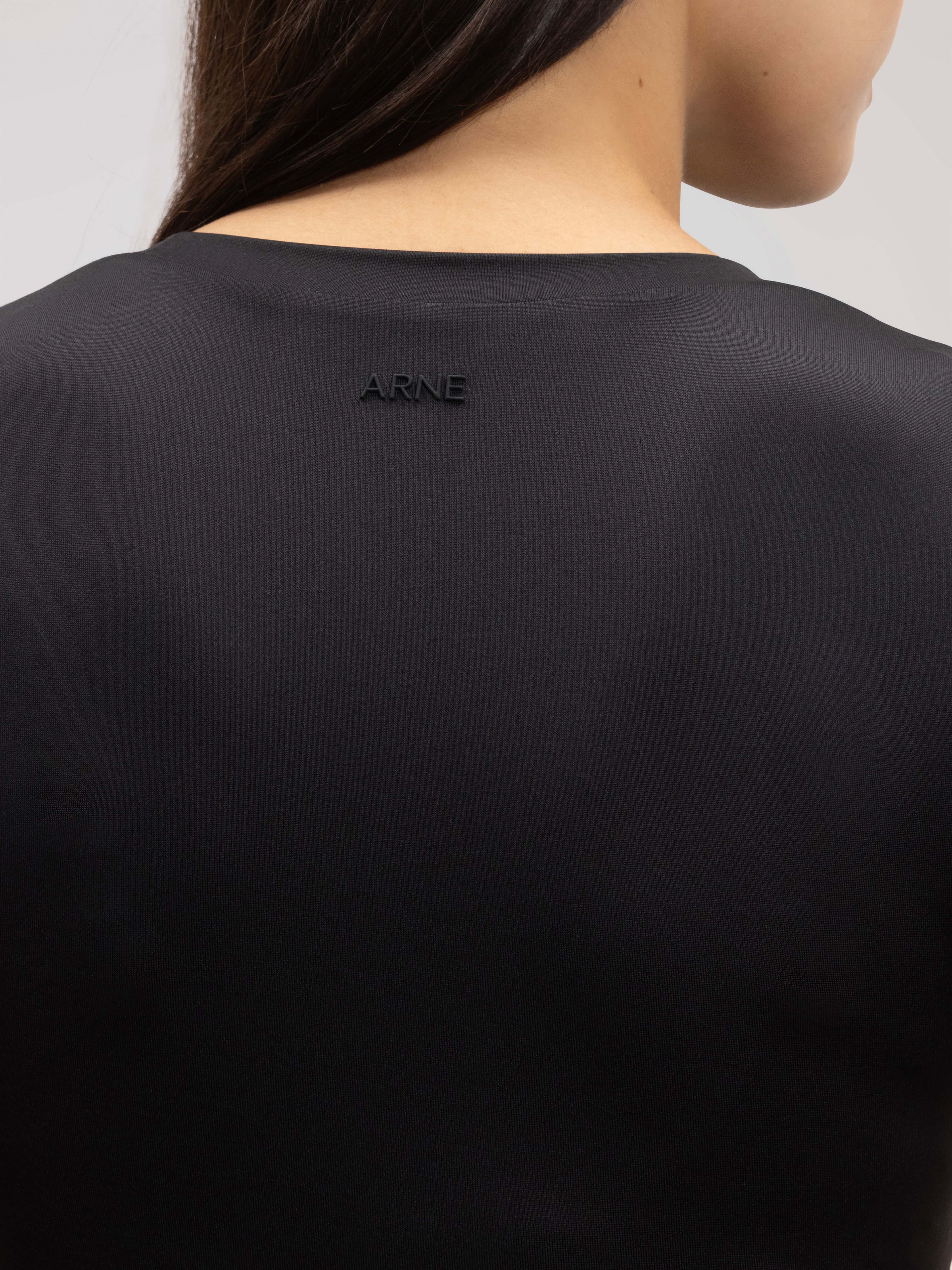 Womens Double Layered T-Shirt in Black