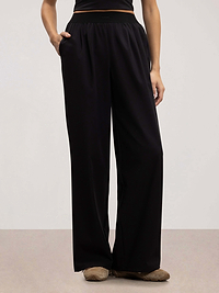 Womens Elasticated Waistband Trouser in Black