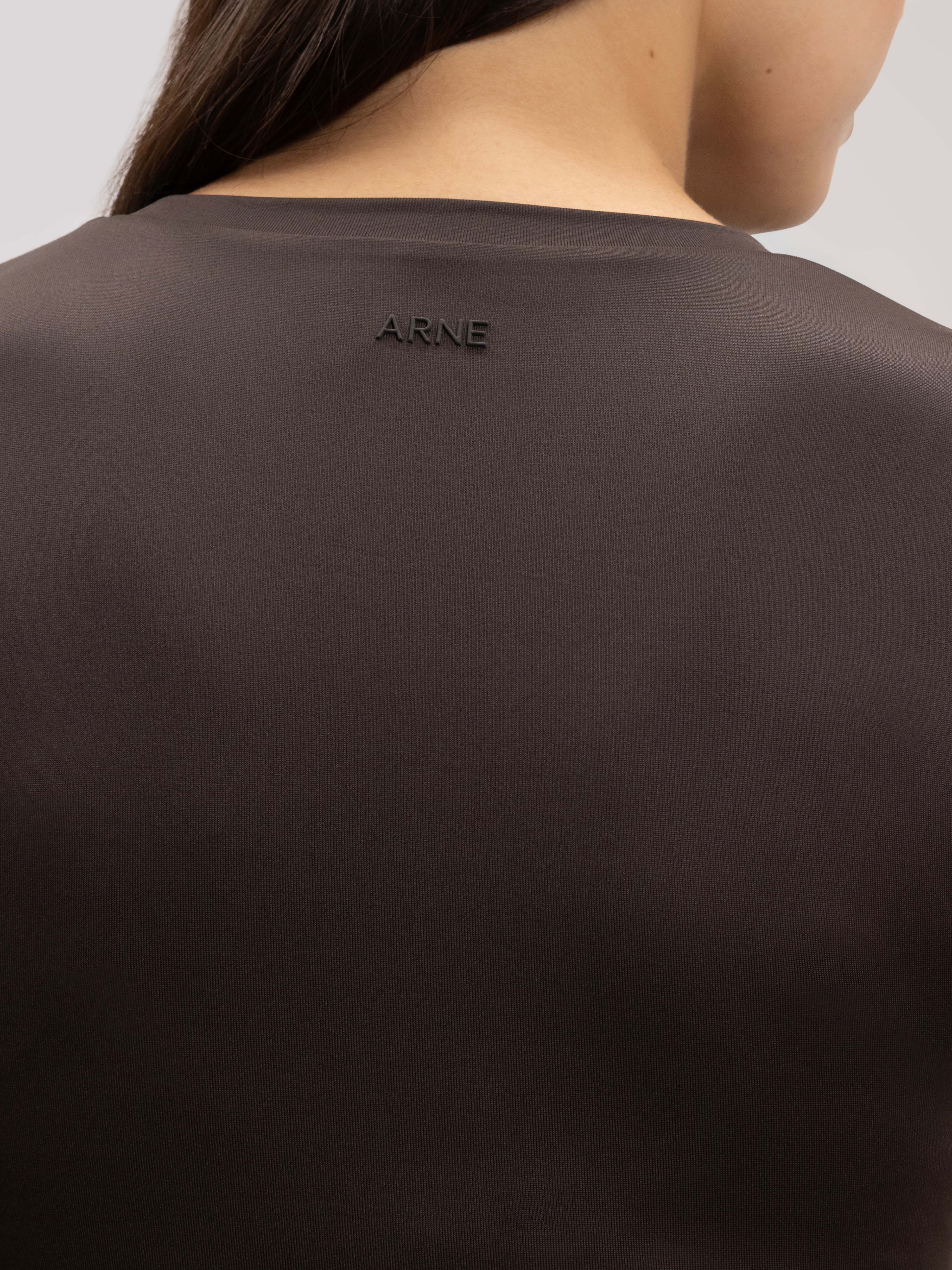 Womens Double Layered T-Shirt in Brown