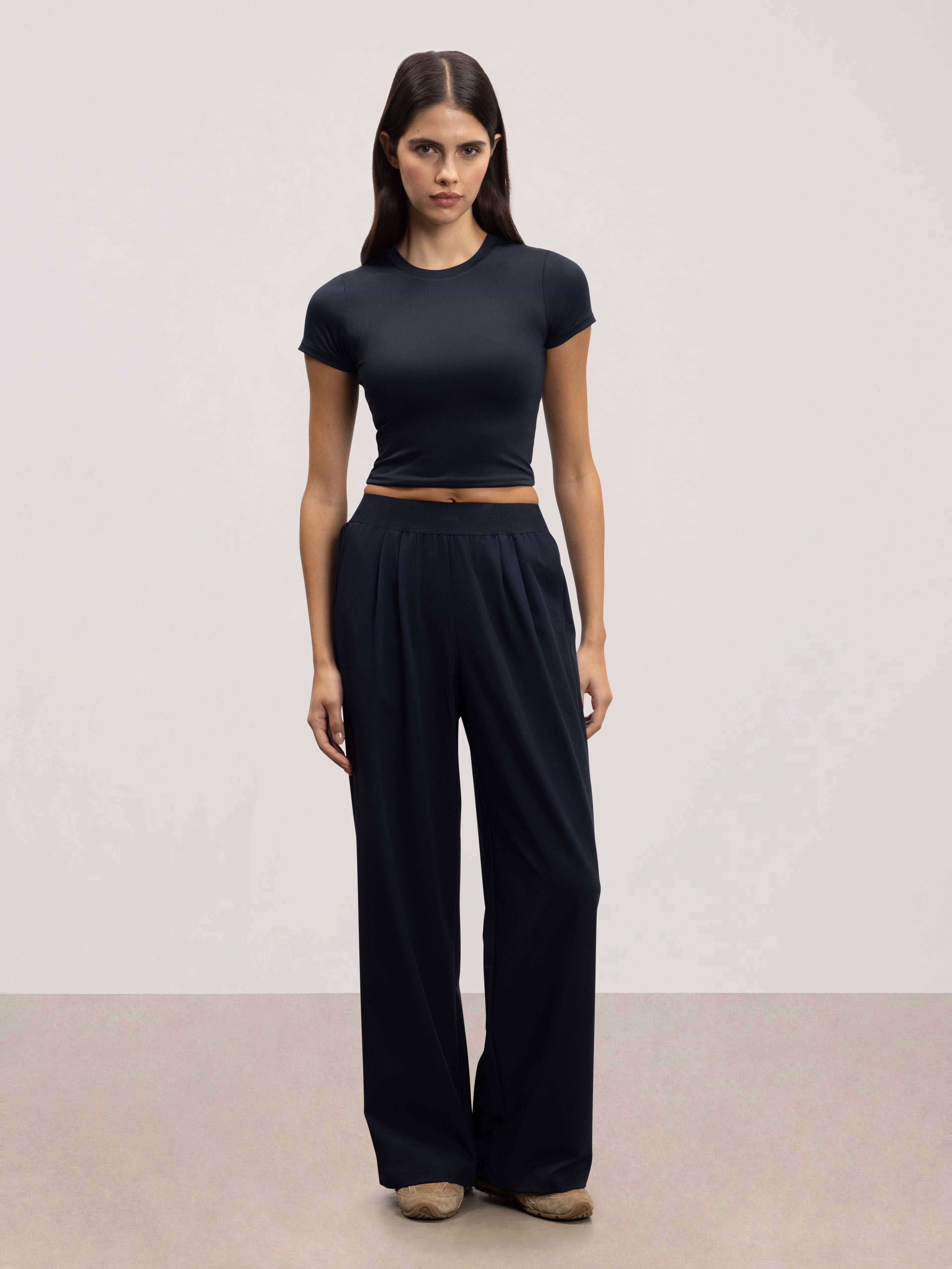 Womens Elasticated Waistband Trouser in Navy