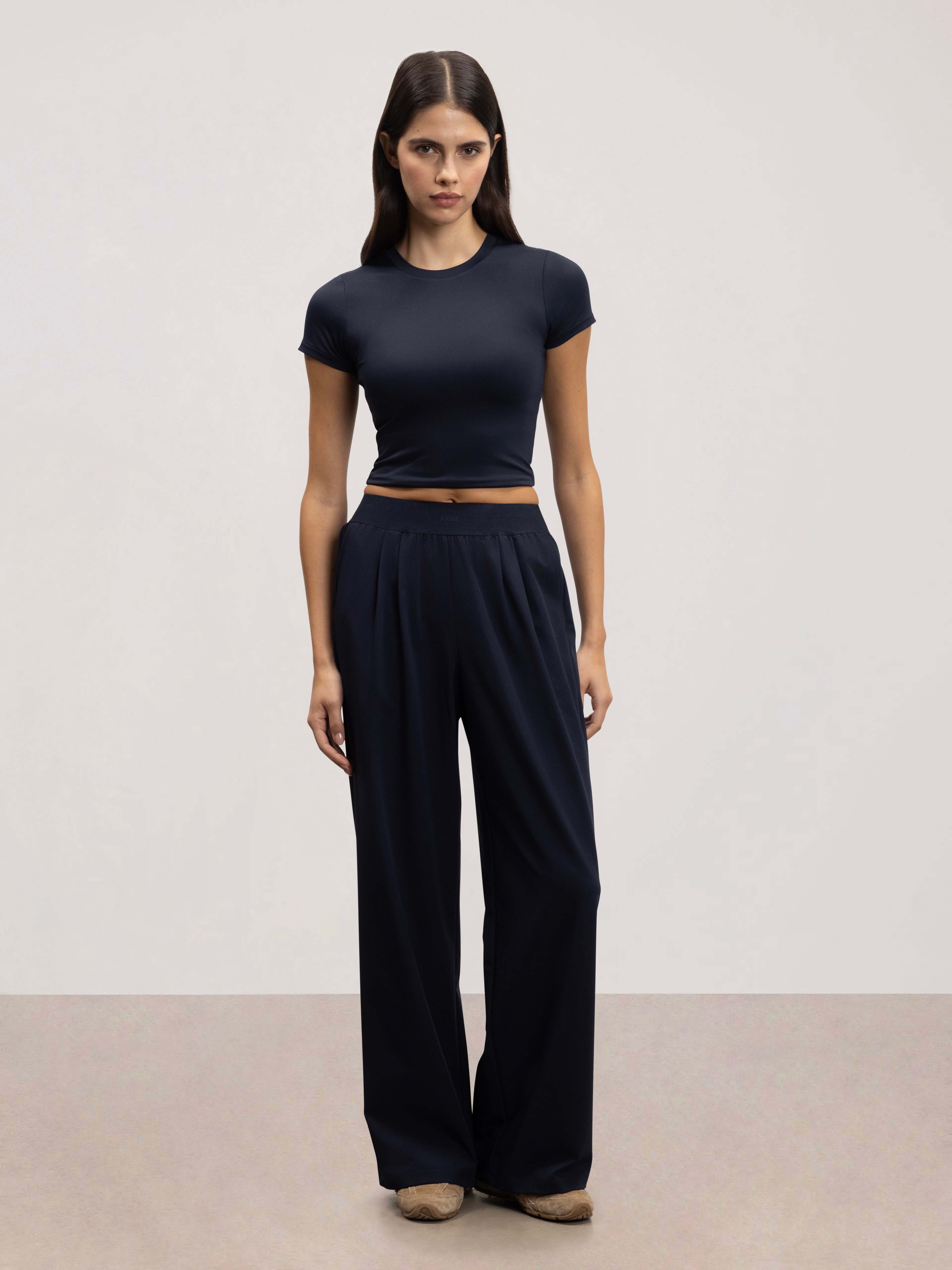 Womens Elasticated Waistband Trouser in Navy