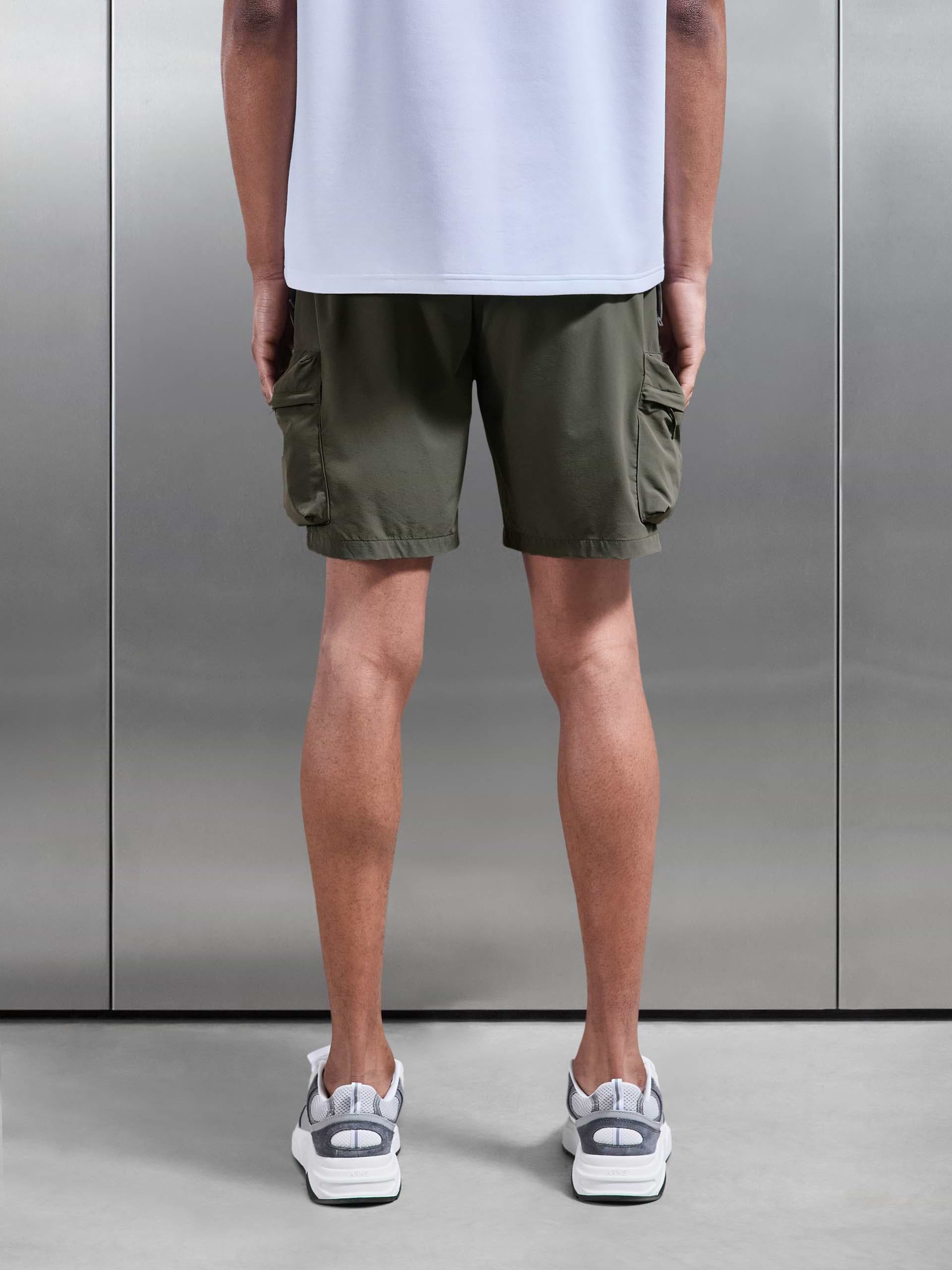 3D Pocket Cargo Short in Olive